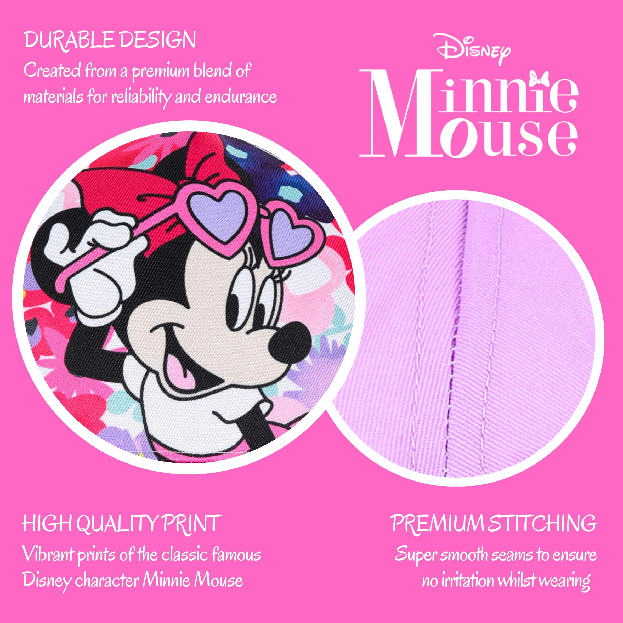 Disney Minnie Mouse Gorro para Niñas, Gorra de Béisbol Clásica, Diseño Floral