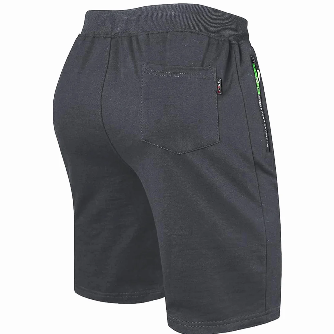 ZOXOZ Pantalones Cortos para Hombre Deporte Cremallera Algodon Shorts