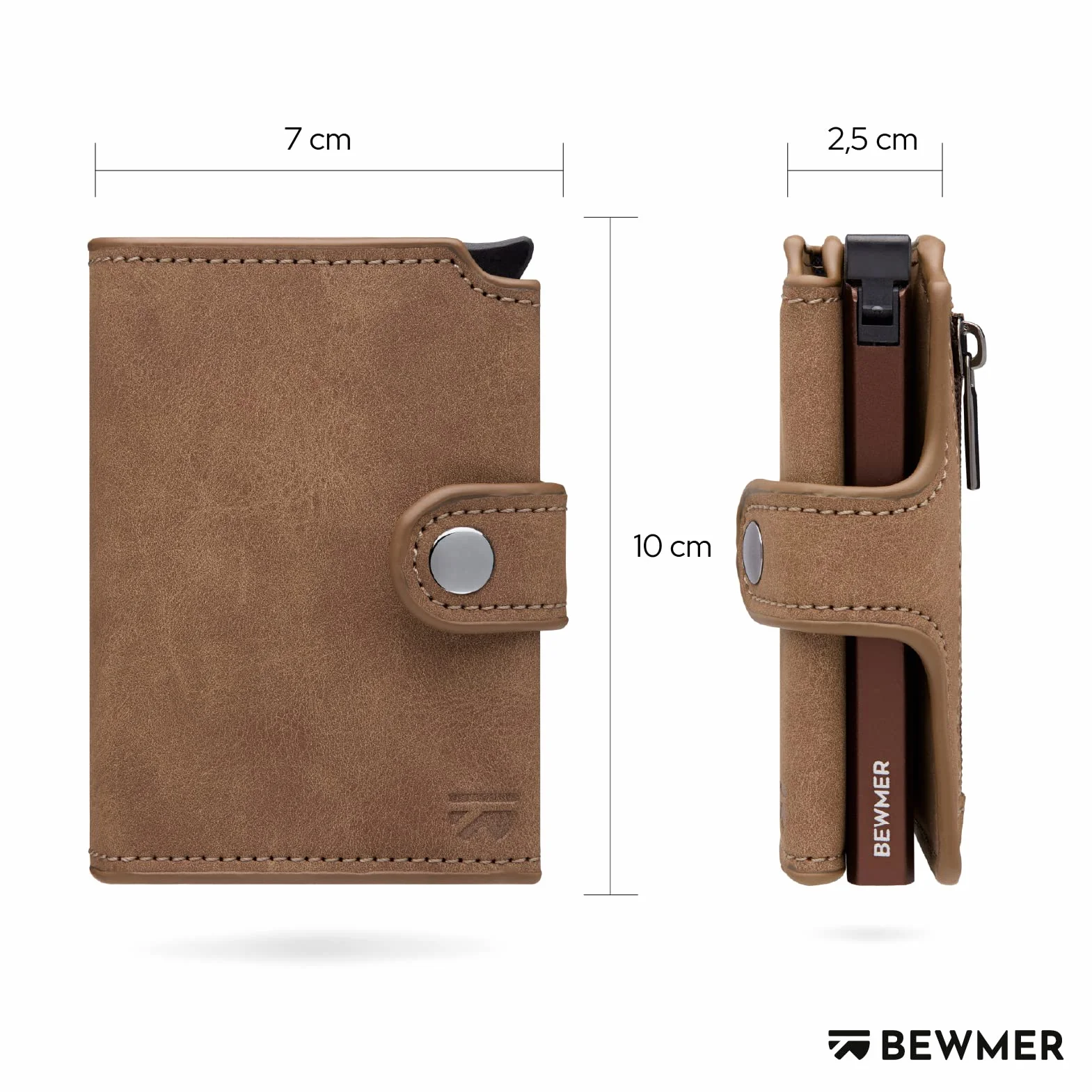 BEWMER Tarjetero de crédito Premium con Protección RFID Anticlonación