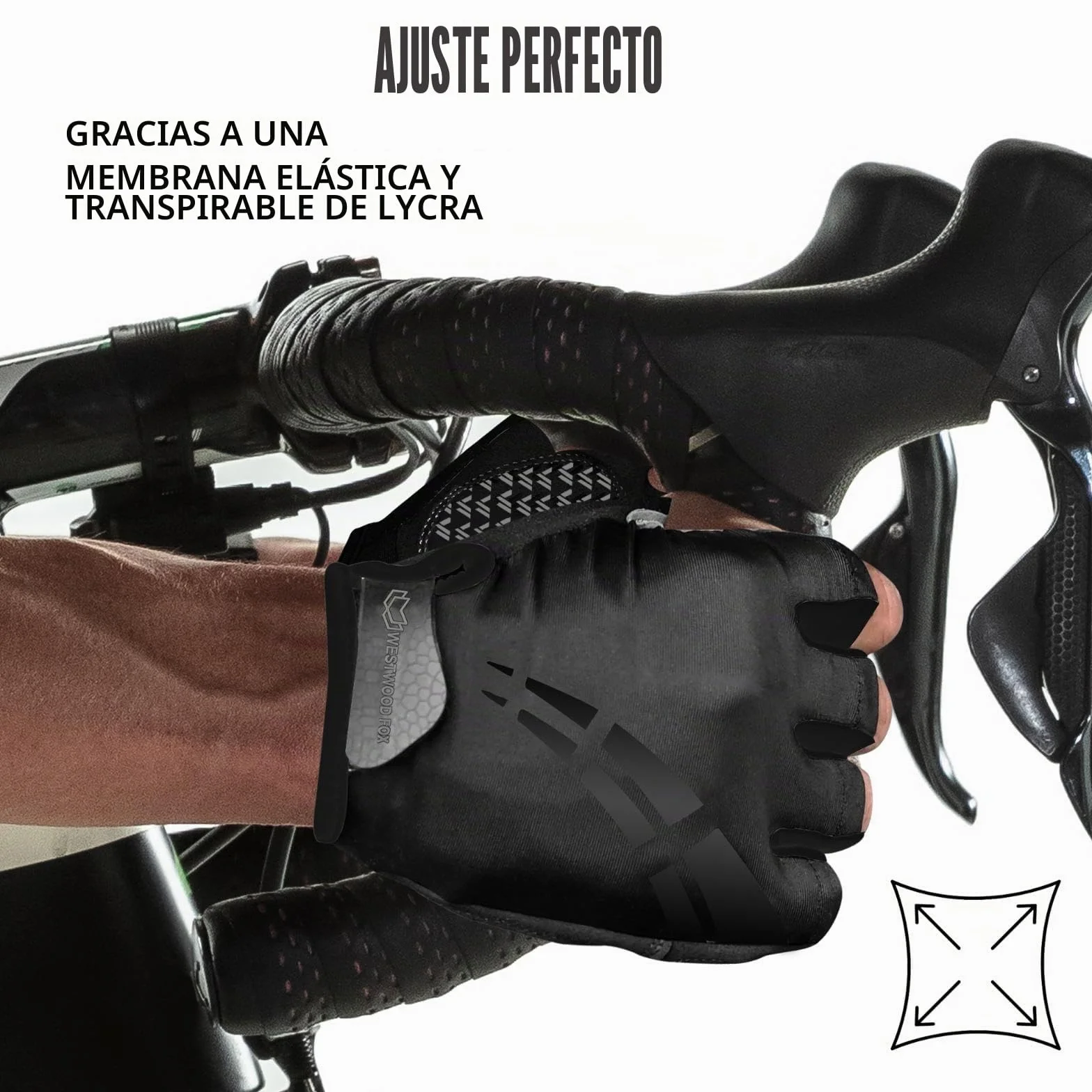 WESTWOOD FOX Guantes de Ciclismo Unisex con Acolchado de Gel Antideslizante Transpirables
