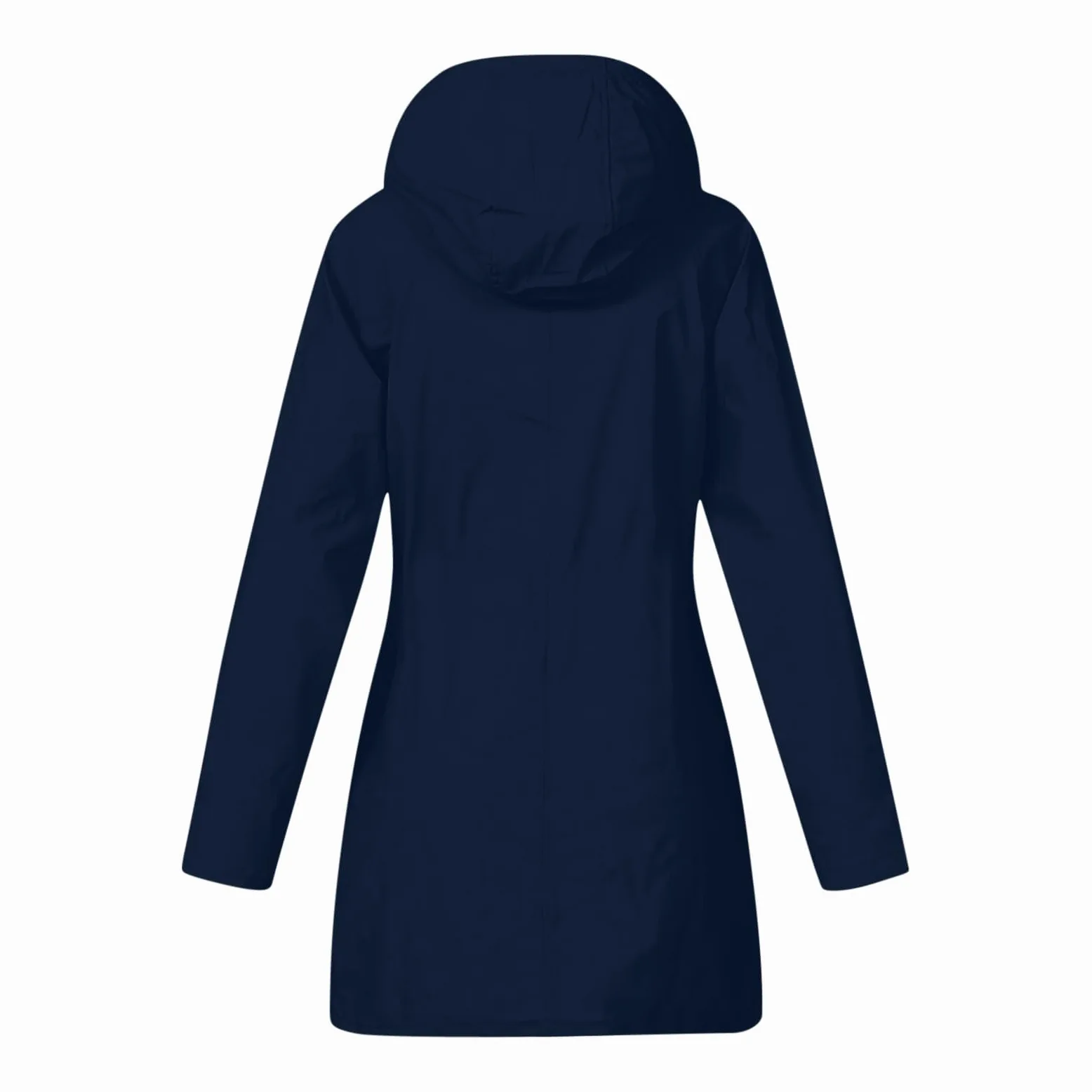 Genérico Chubasquero Ligero Mujer,Chaqueta Impermeable SóLida para Mujer Abrigo Suelto con Capucha Y Resistente Al Viento para Exteriores Talla Grande