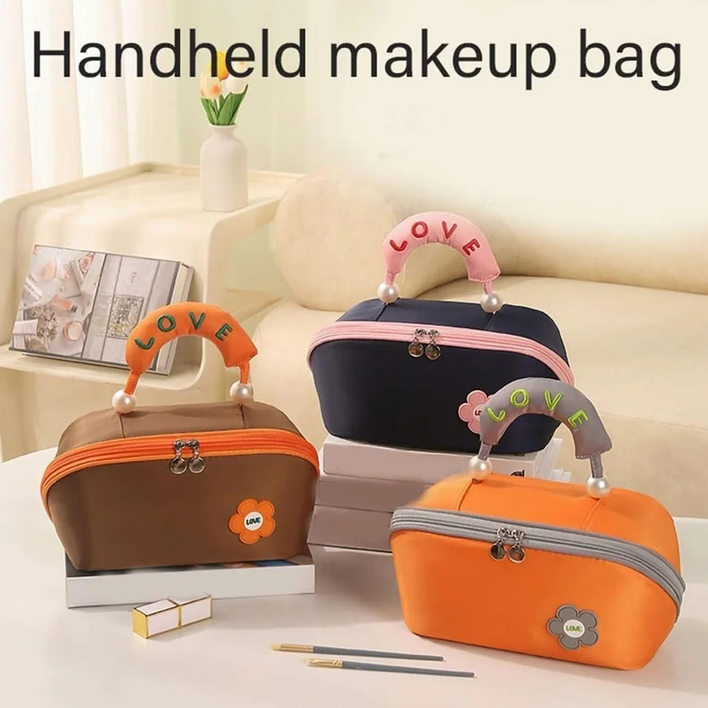 Bolsas de Lavado, Bolso cosmético hermético Multifuncional de la Almohada en Forma de Flor del Bolso del artículo de tocador del Viaje del poliéster(B)