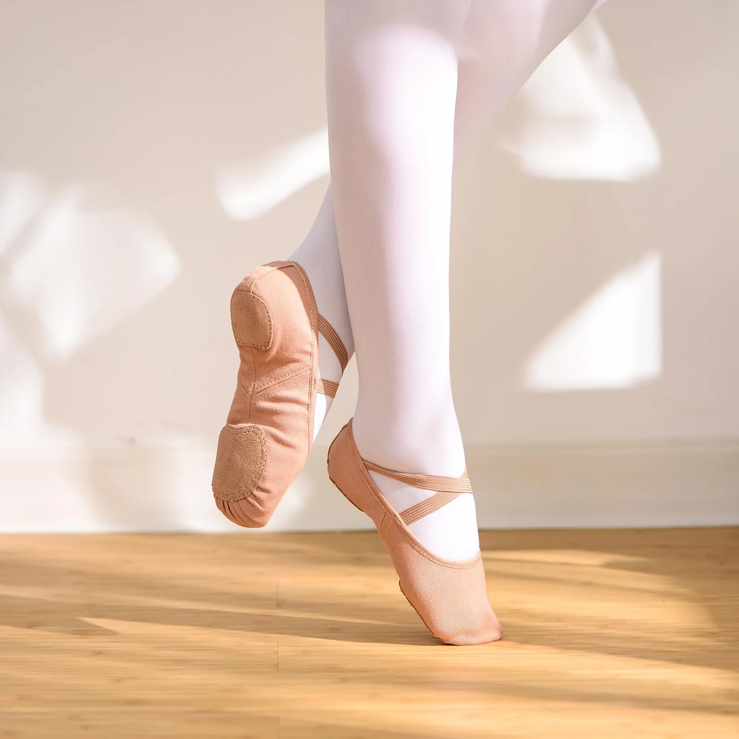 Uniuni Zapatillas Ballet Niña Elástica Zapatos Ballet Suela Cuero Dividido