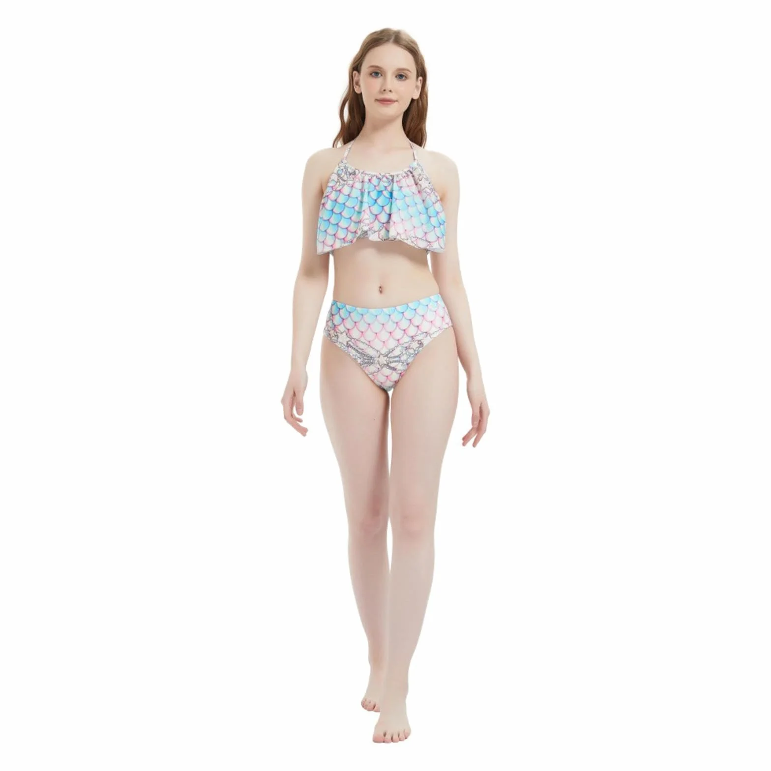 Lindo Conjunto para Niñas Patrones Divertidos Piscina y Mar