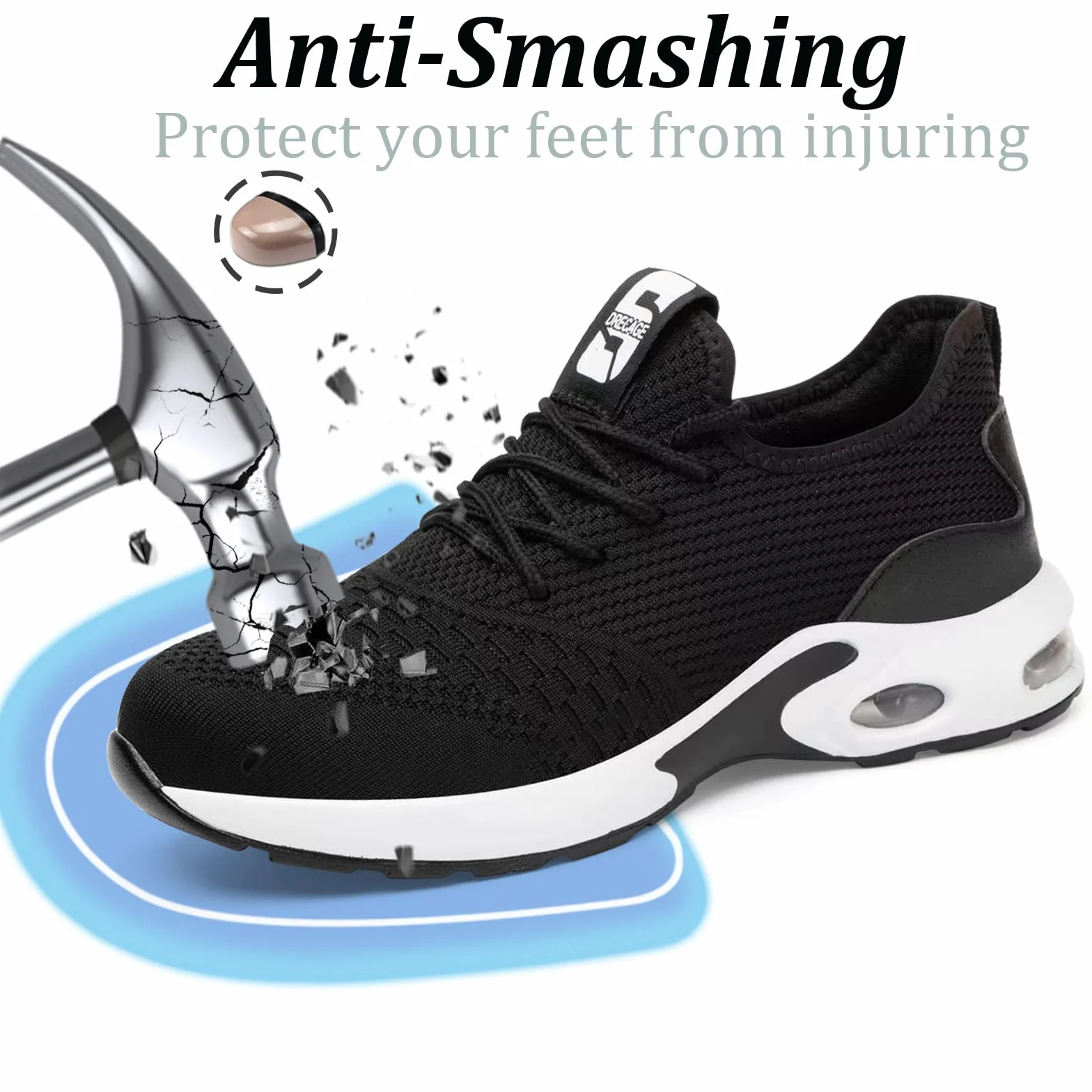 Zapatos de Seguridad con Punta de Acero Ligeros y Cómodos para Hombre Mujer