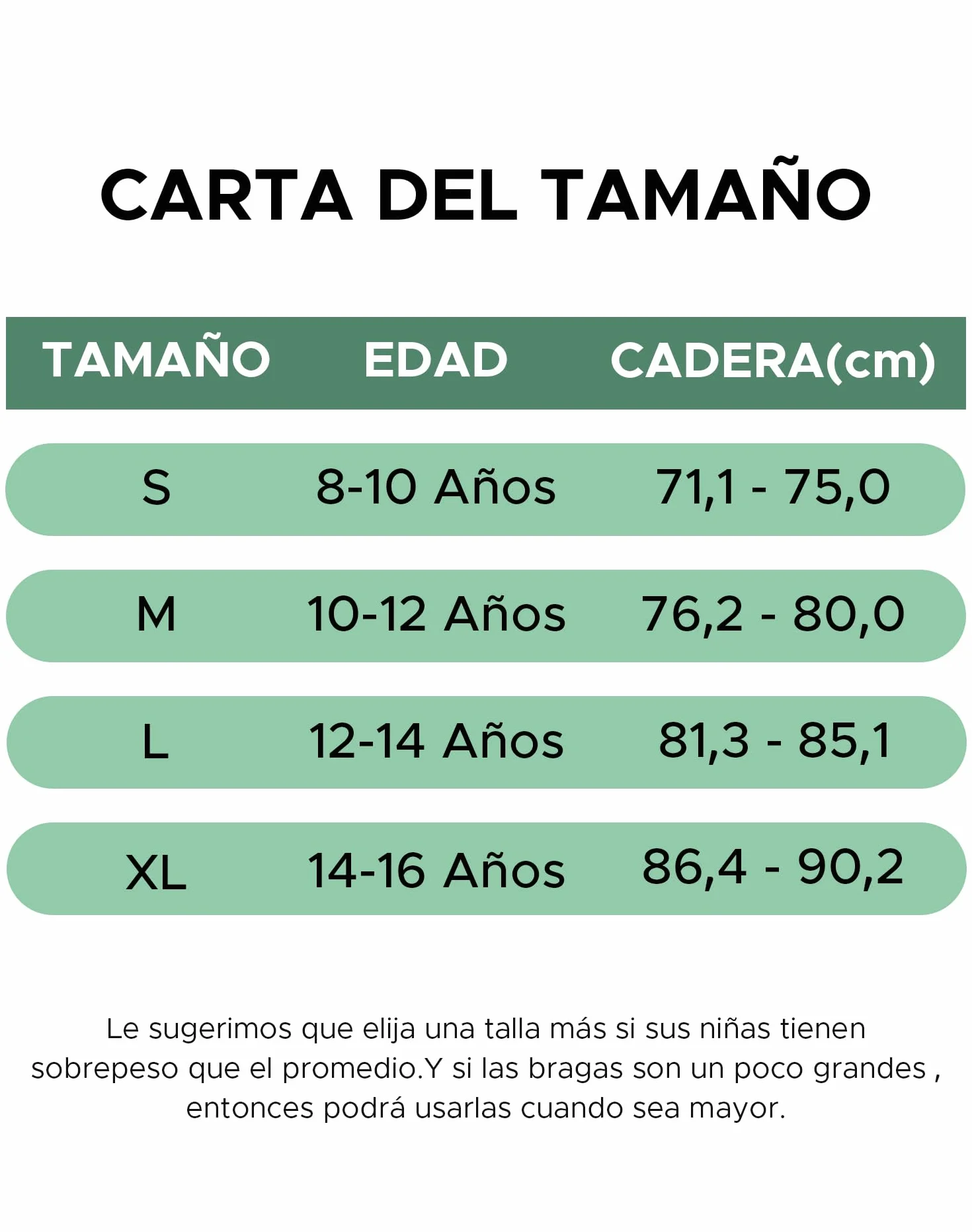 INNERSY Braguitas Niña Algodón Pack 6 - Cómodas y Suaves para Adolescente 8-16 Años