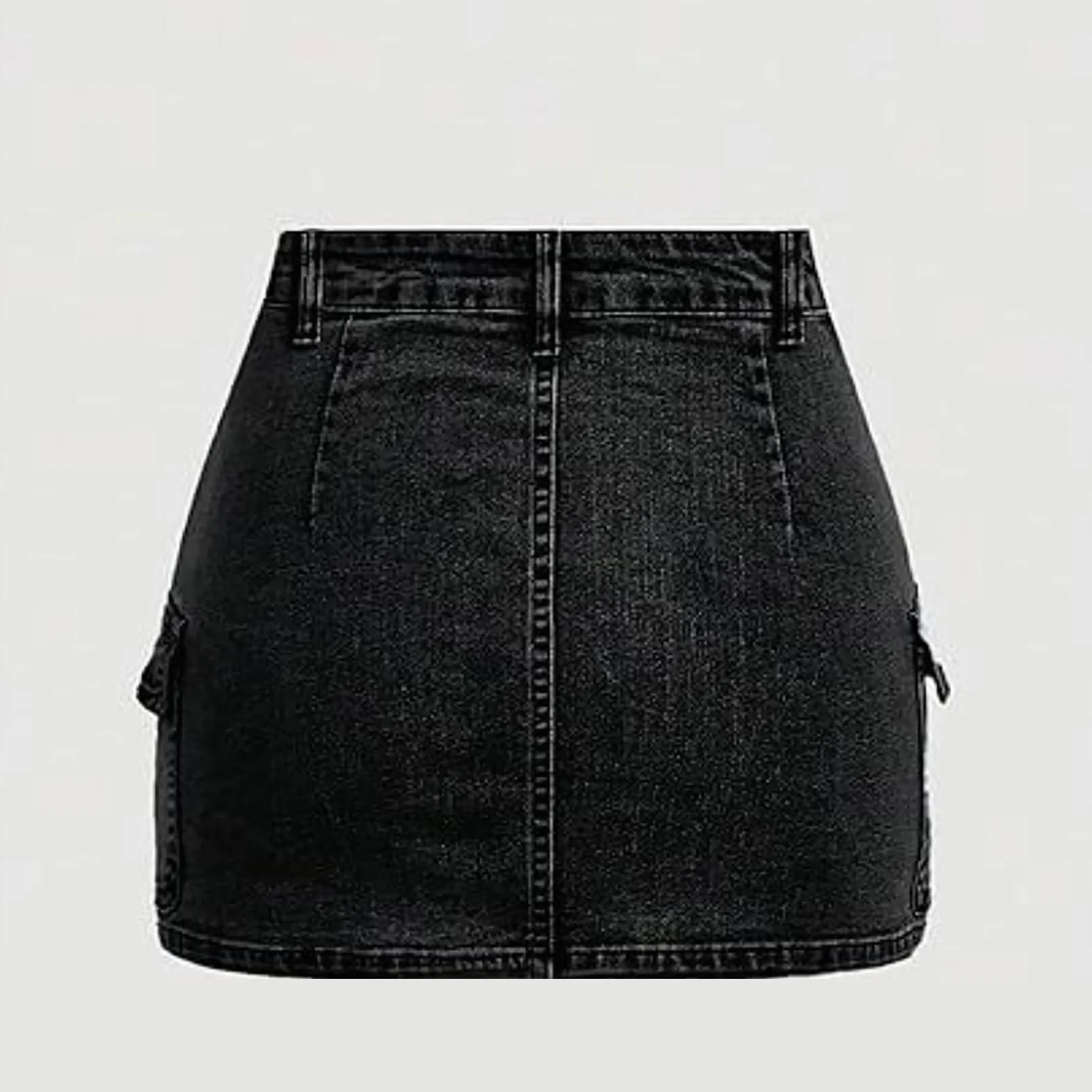Genérico Falda Vaquera Plisada para Niñas Fresca para Uso Diario y Colegio Falda Vaquera con Cintura elástica Look Juvenil y versátil con Pantalones Cortos Integrados diseño Acampanado Favorecedor