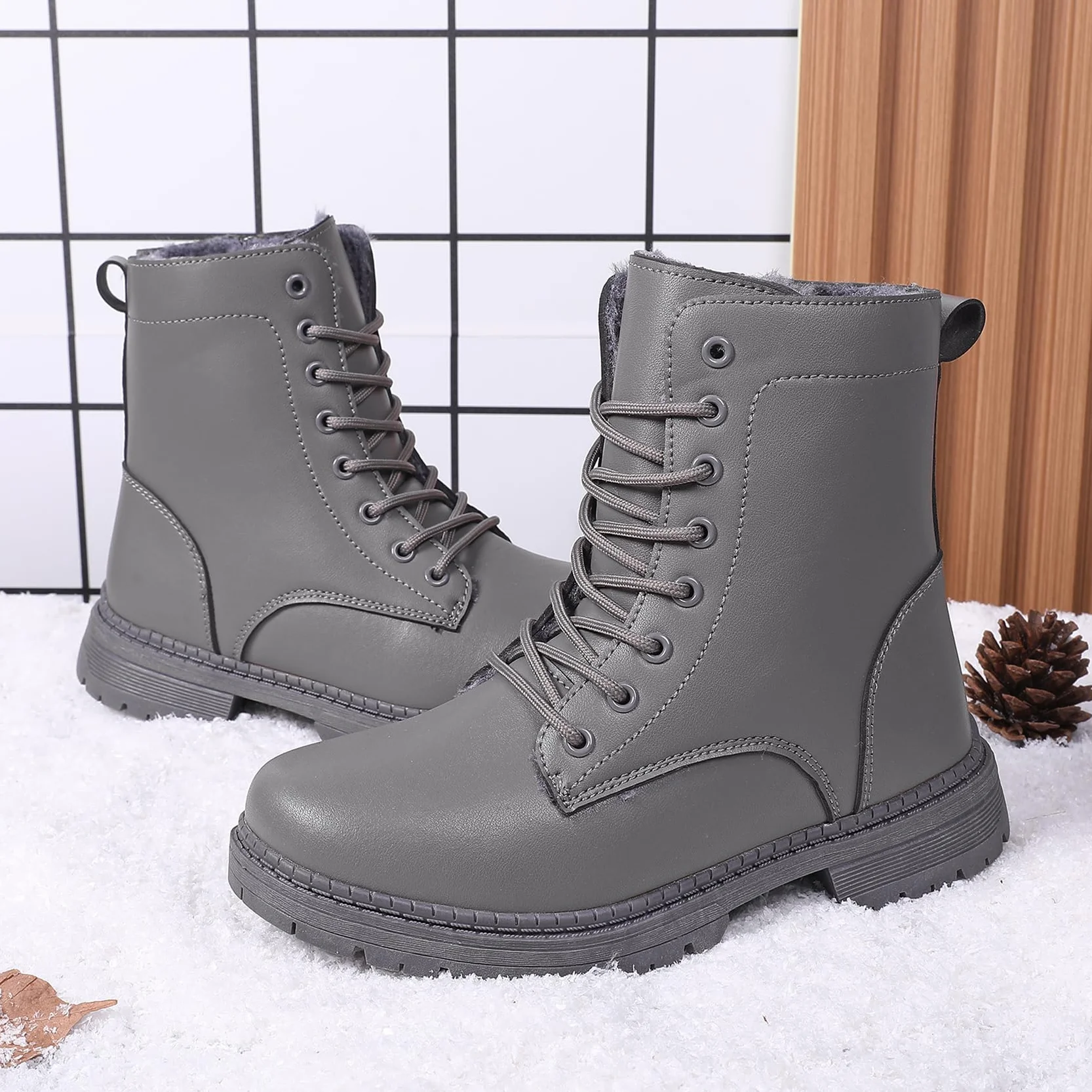 Botas Impermeable Mujer Botines Tobillo Invierno Forrada Cálido Nieve