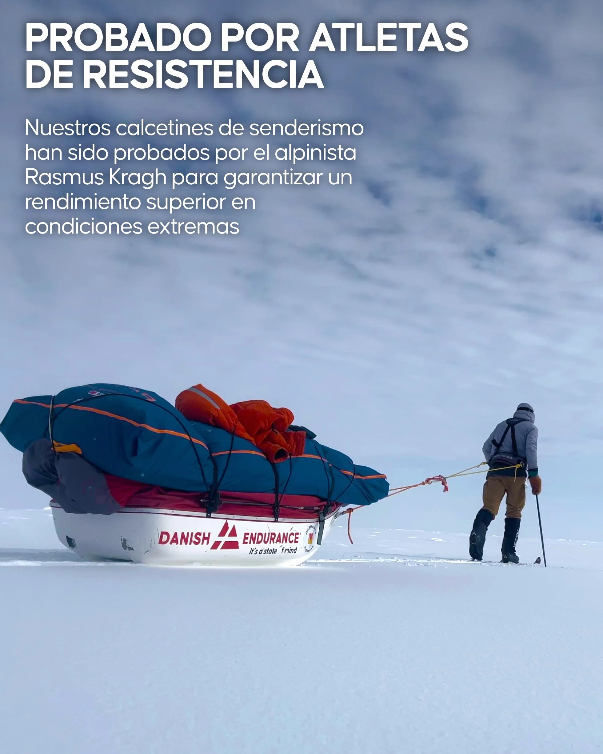 DANISH ENDURANCE Calcetines de Lana Merino Hasta la Rodilla Unisex Antiampollas Senderismo 1 Pack