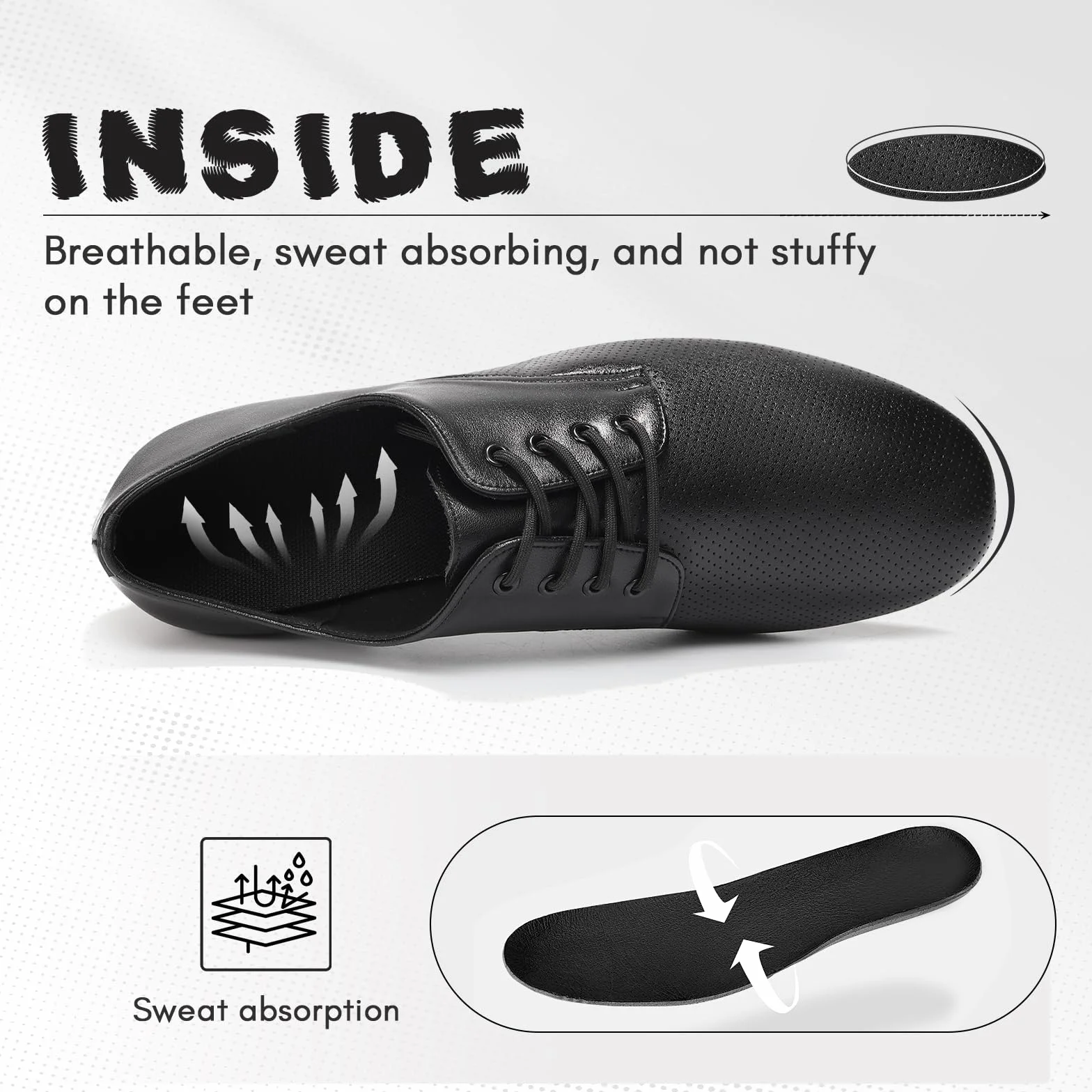 Zapatos de Baile Latino Hombre Tacón Bajo 2.5 cm Modèle 405