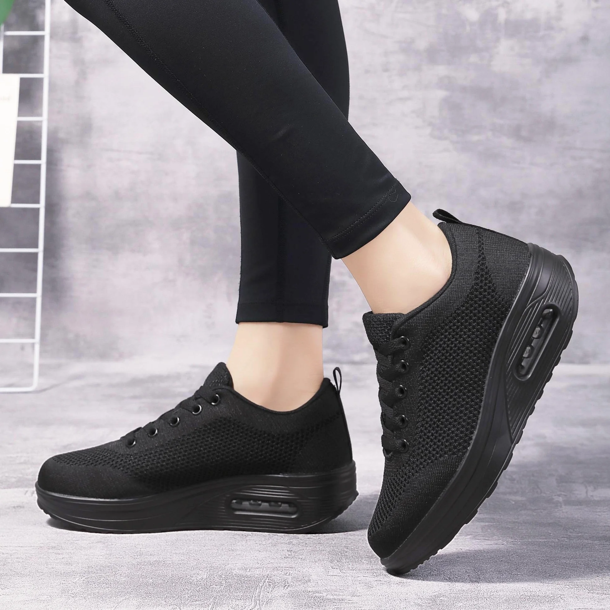 Zapatillas de Mujer Deportivas Cuña Running Gimnasio Fitness Trabajo Cómodos