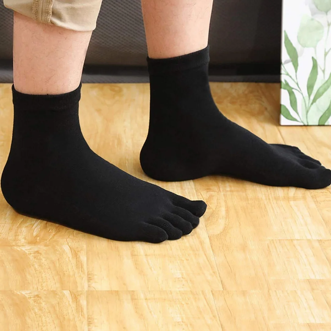 PUTUO Calcetines Dedos Hombres Running Algodón Cinco Dedos 39-44 5 Pares