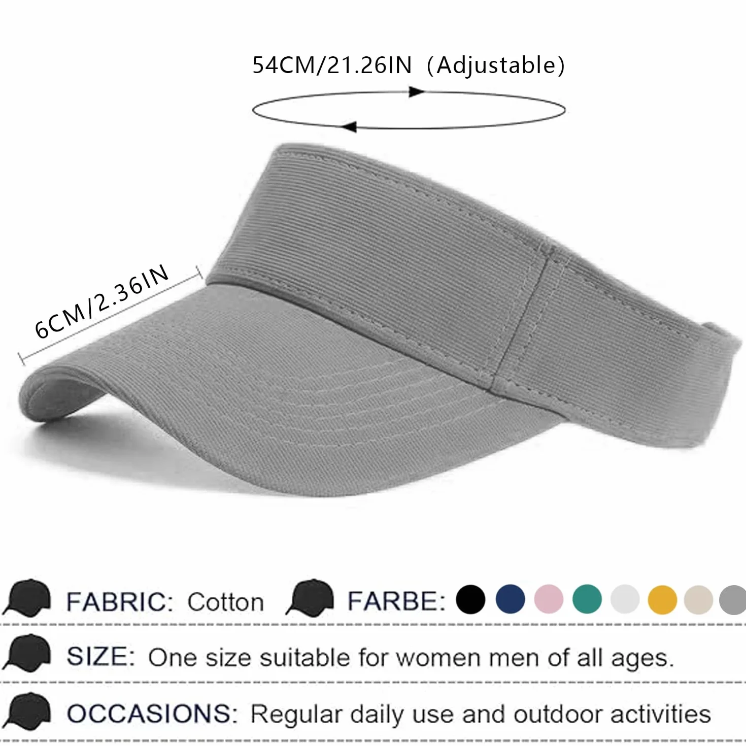 Gorra con visera UPF 50 protección UV para niños niñas 4-10 años verano transpirable