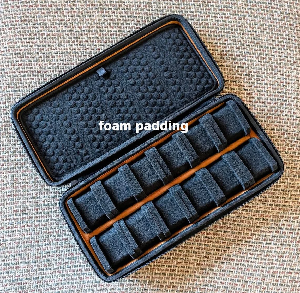 Estuche para Reloj de 12 Ranuras, Caja organizadora de Viaje Hardshell