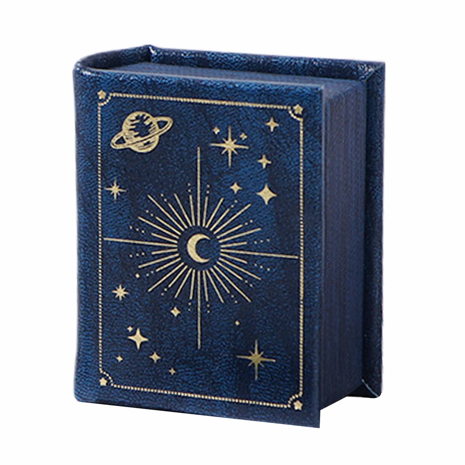 Estuche de Anillos Organizador para Almacenamiento de Joyas con Forma de Libro Cierre Magnético