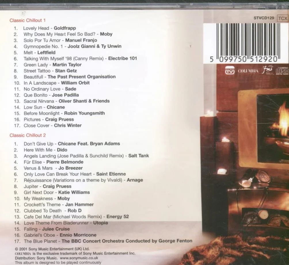 Various The Classic Chillout Album 2 Sony Music TV STVCD129 Columbia