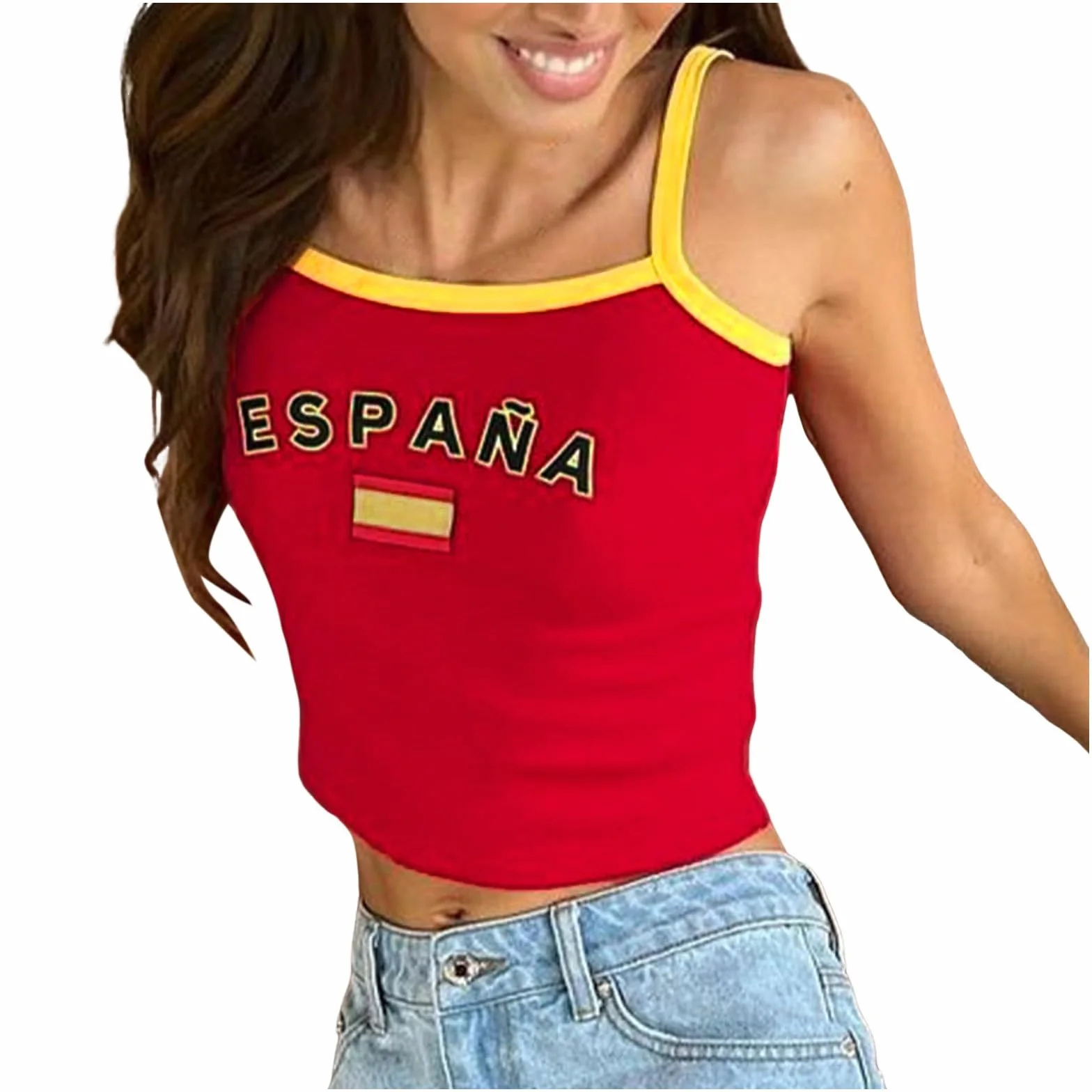 Camisola deportiva mujer sin mangas verano gimnasio letras México bloque color atlética tirantes entrenamiento