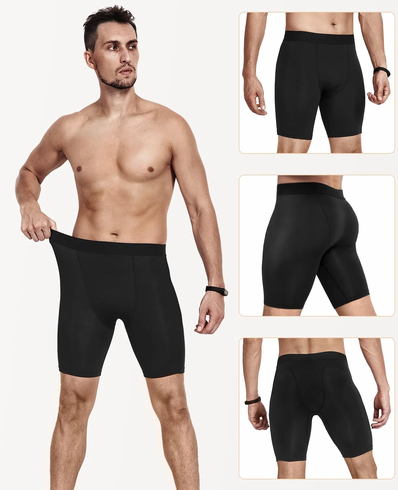 Niksa Mallas Cortas Running Hombre Pantalones Cortos de Compresión para Deporte
