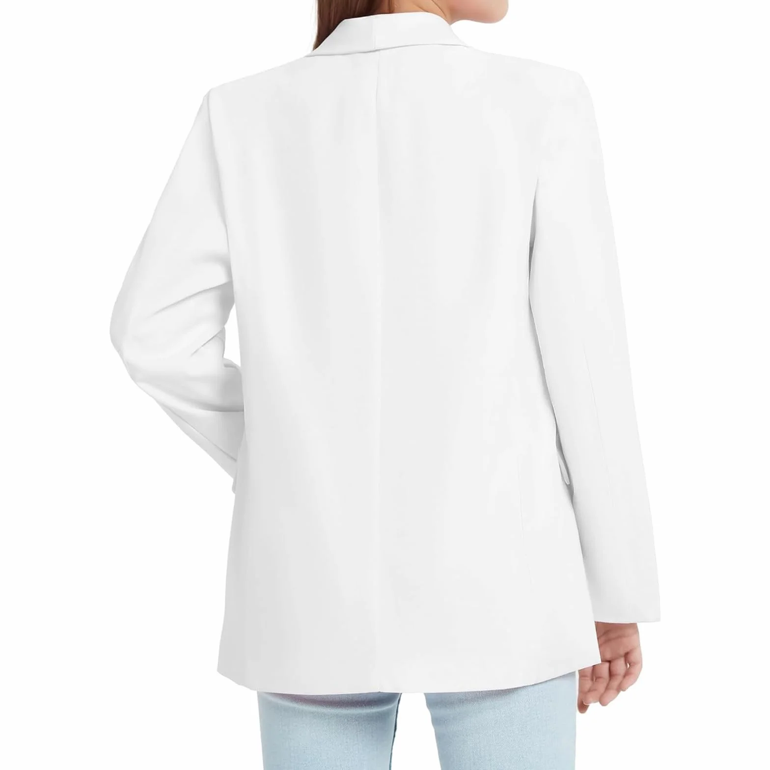 Chaqueta de Traje Formal con Cuello Tipo Chal de Manga Larga para Niñas 6 Años