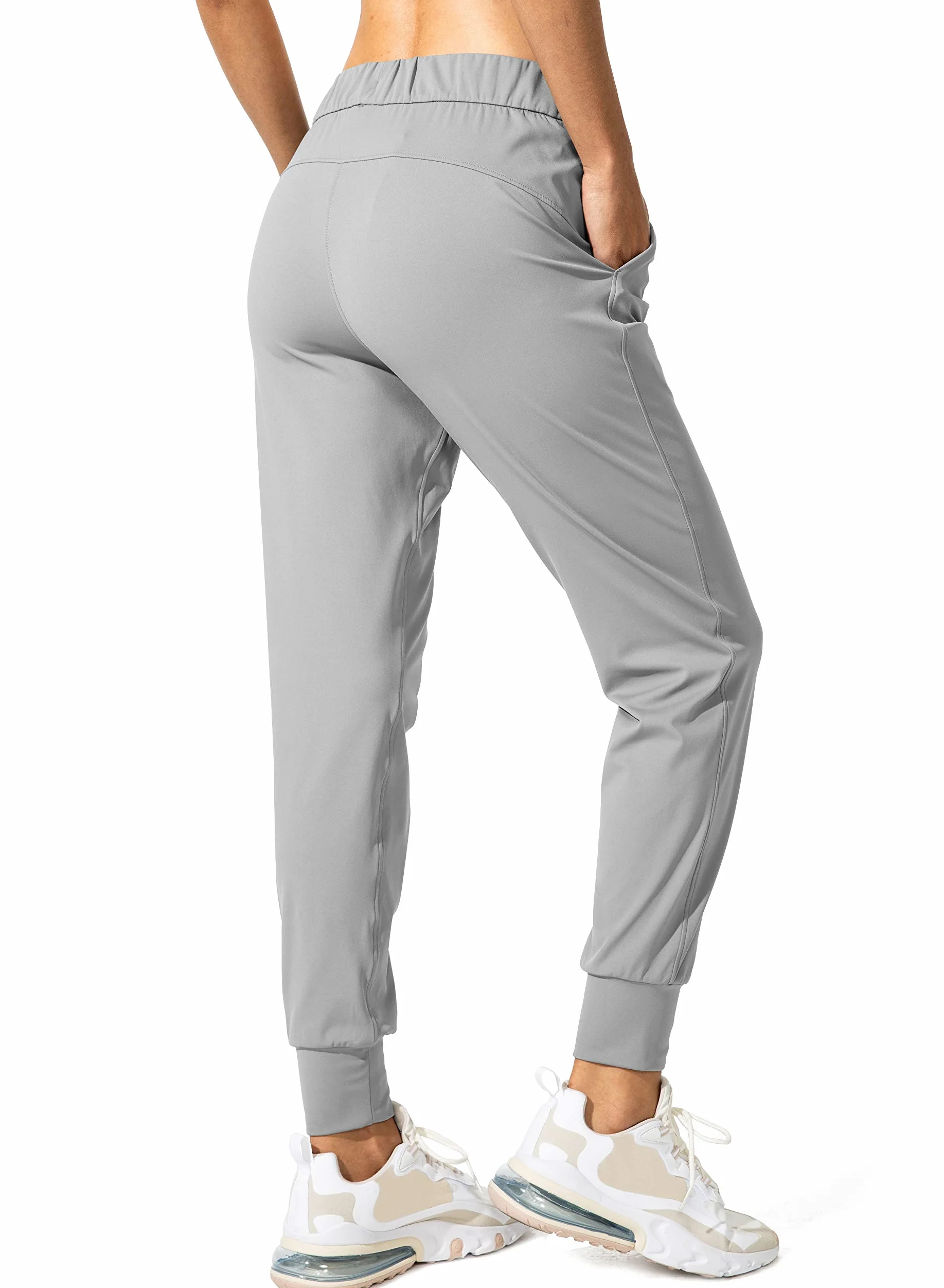 SANTINY Pantalones deportivos para mujer, con bolsillos, con cordón, para correr, descansar, entrenar, trotar