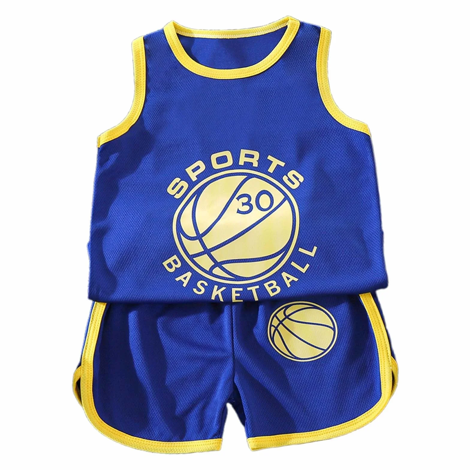 Conjunto de baloncesto para niños y niñas, chaleco de malla y pantalones cortos, ropa deportiva ligera
