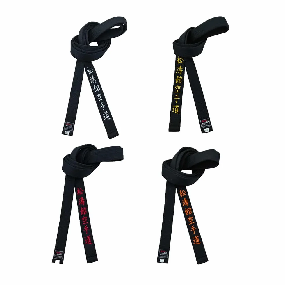 Cinturón negro karate Songtaokan bordado 4 cm artes marciales japonesas