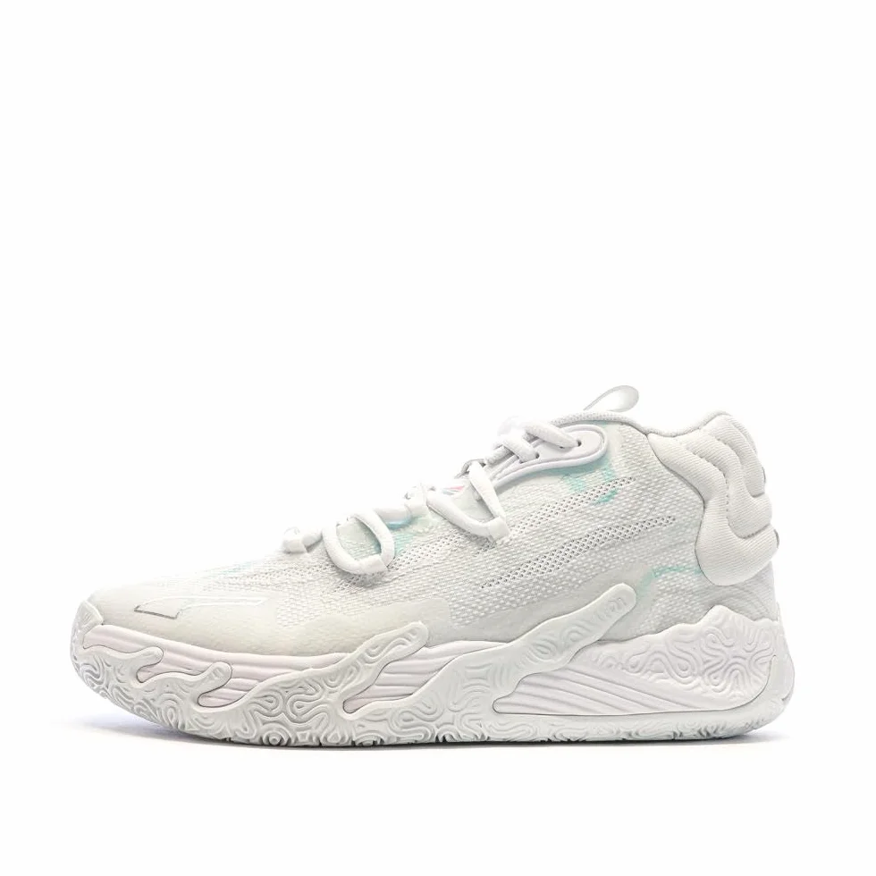 PUMA MB.03 Iridescent Zapatillas de Baloncesto Blancas Niño Niña