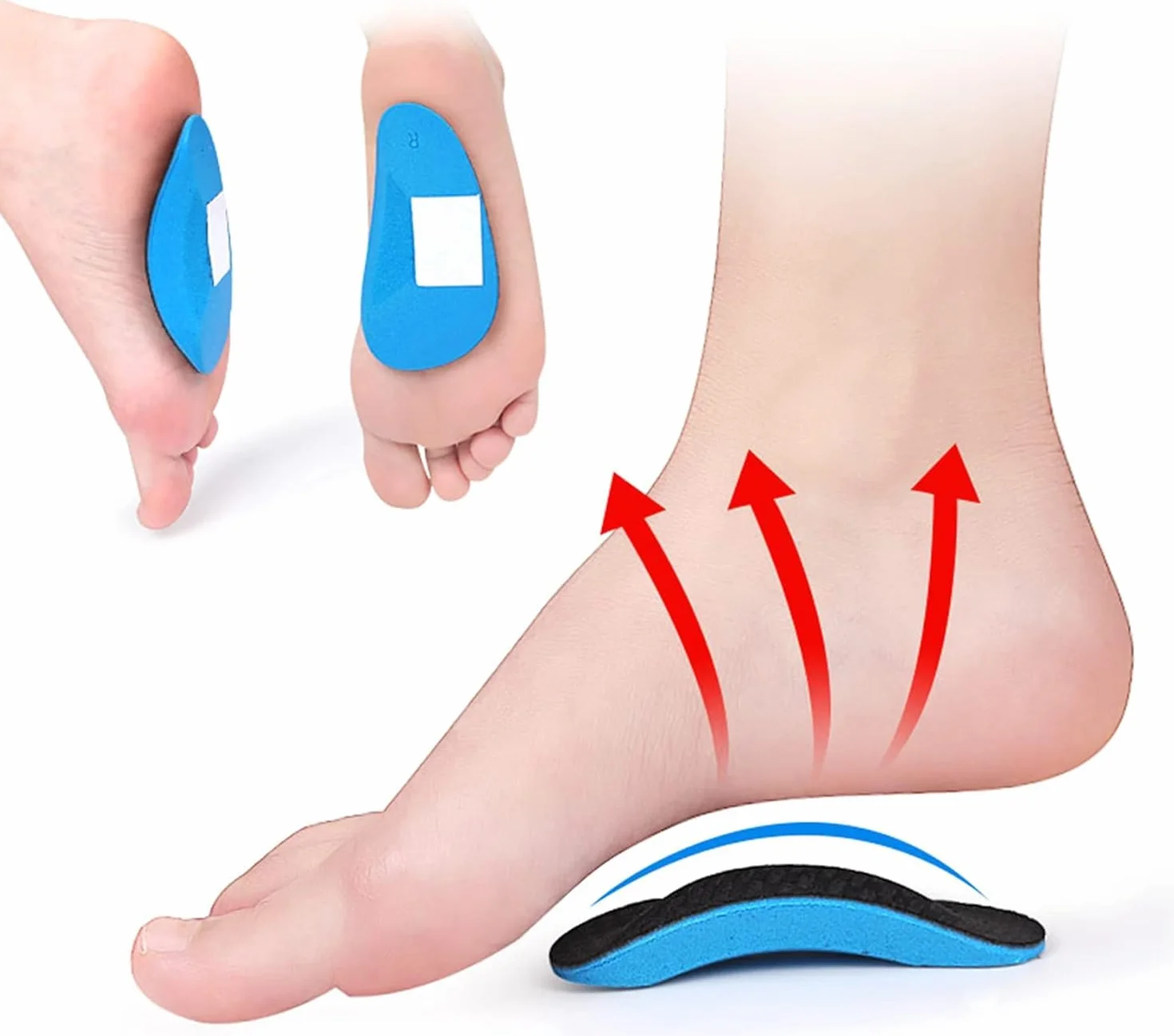 Plantillas ortopédicas de apoyo para el arco plantar pies planos fascitis plantar dolor talón espolón