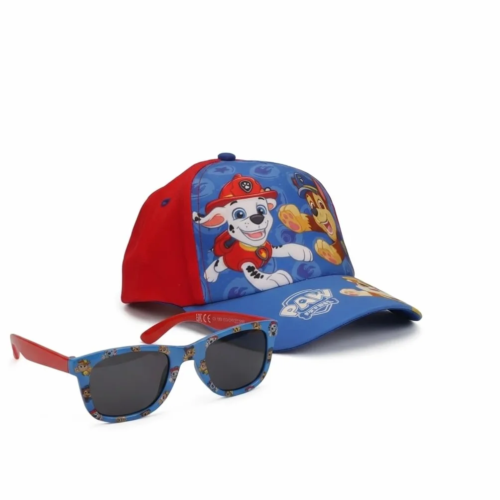 Paw Patrol Gorra y Gafas de Sol Set Infantil UV400 Protección Solar Ajustable Verano