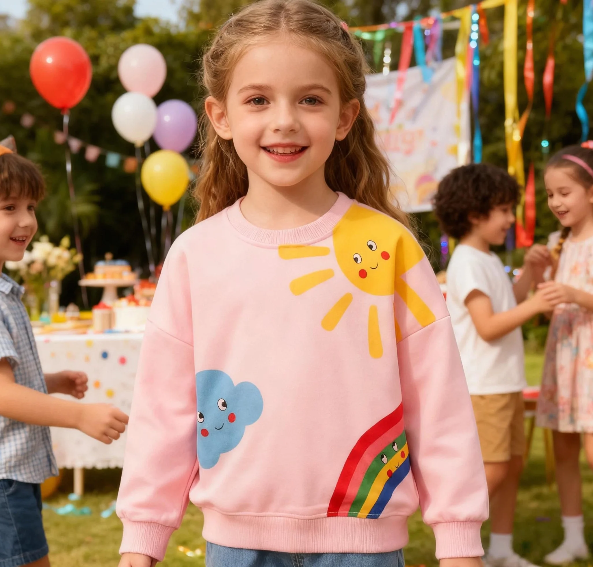 Sudaderas Niña Sweatshirt Manga Larga Algodón 2-7 Años