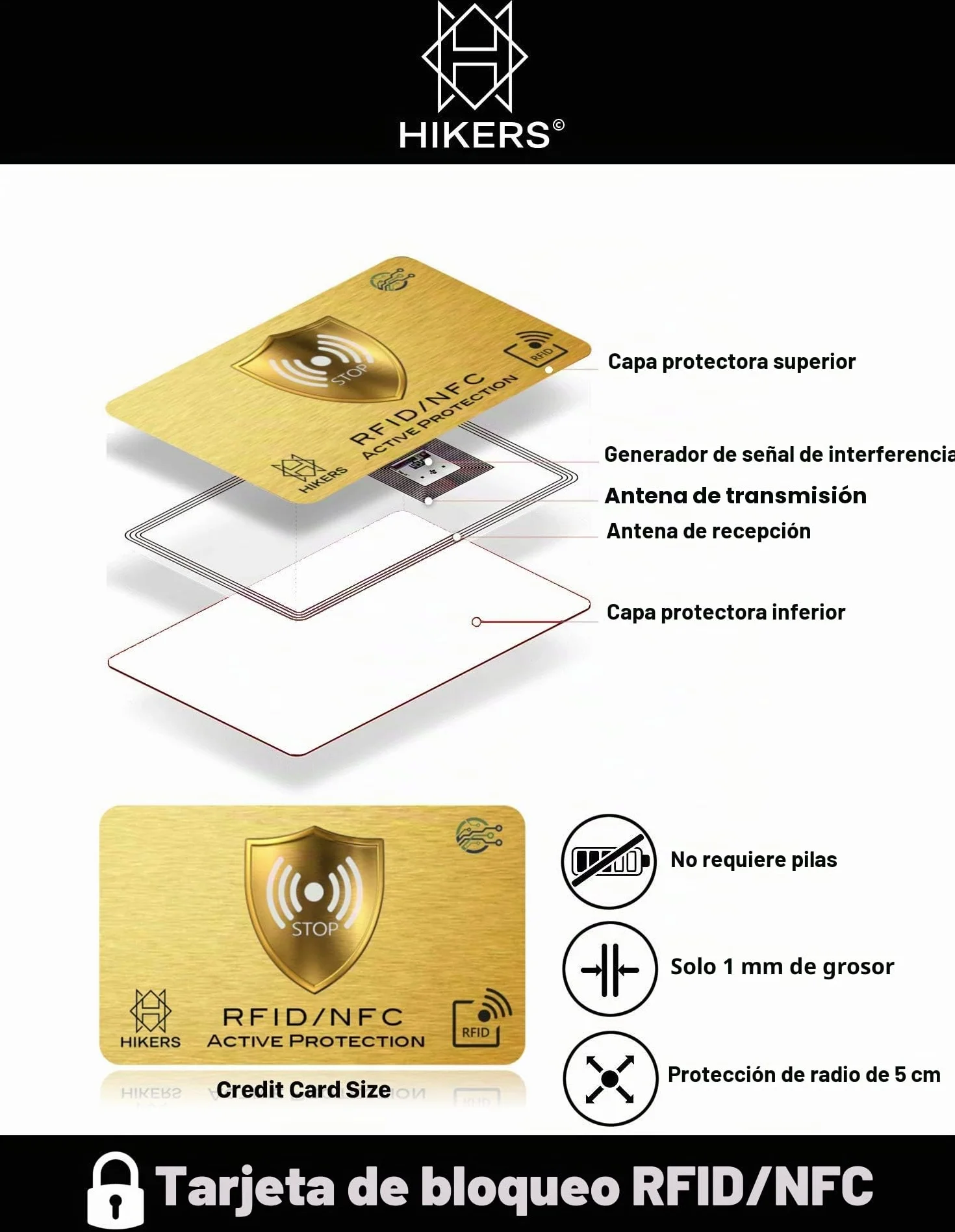 Protector Anti RFID NFC para Tarjetas de Crédito, Bloqueo de Tarjeta, Protección de Billetera