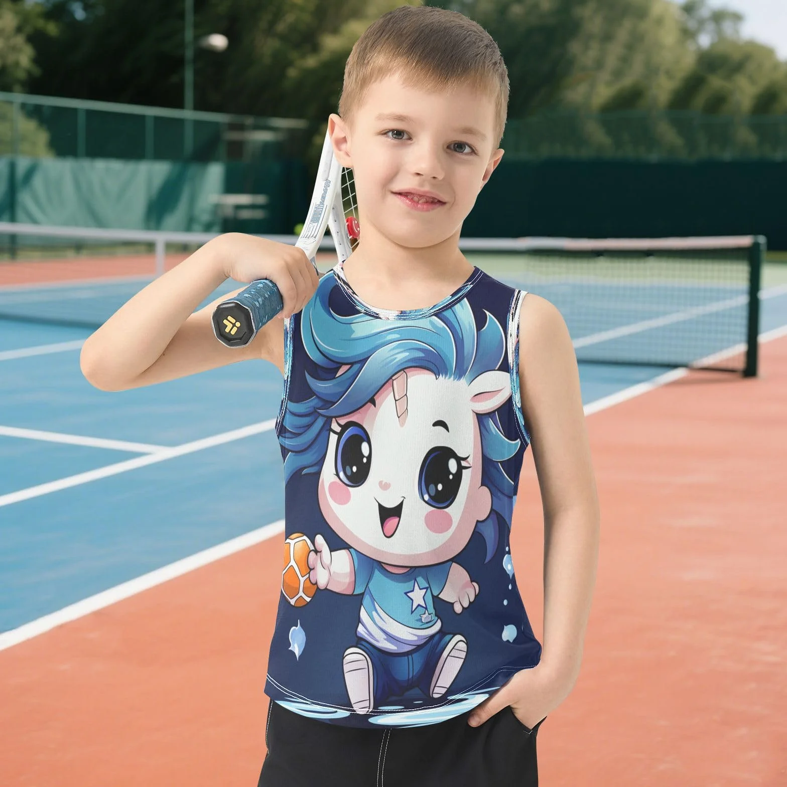 Dibujos Animados Lindo Unicron Camisetas Sin Mangas Tipo Tank Top para Niños Jóvenes