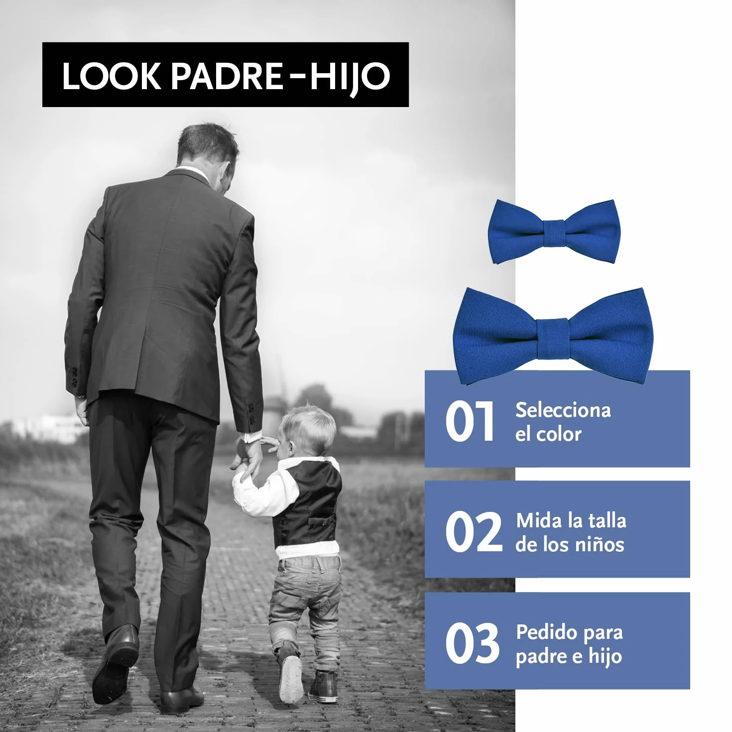 Pajarita hombre niños bebés mate preatada ajustable algodón accesorio festivo bodas comuniones