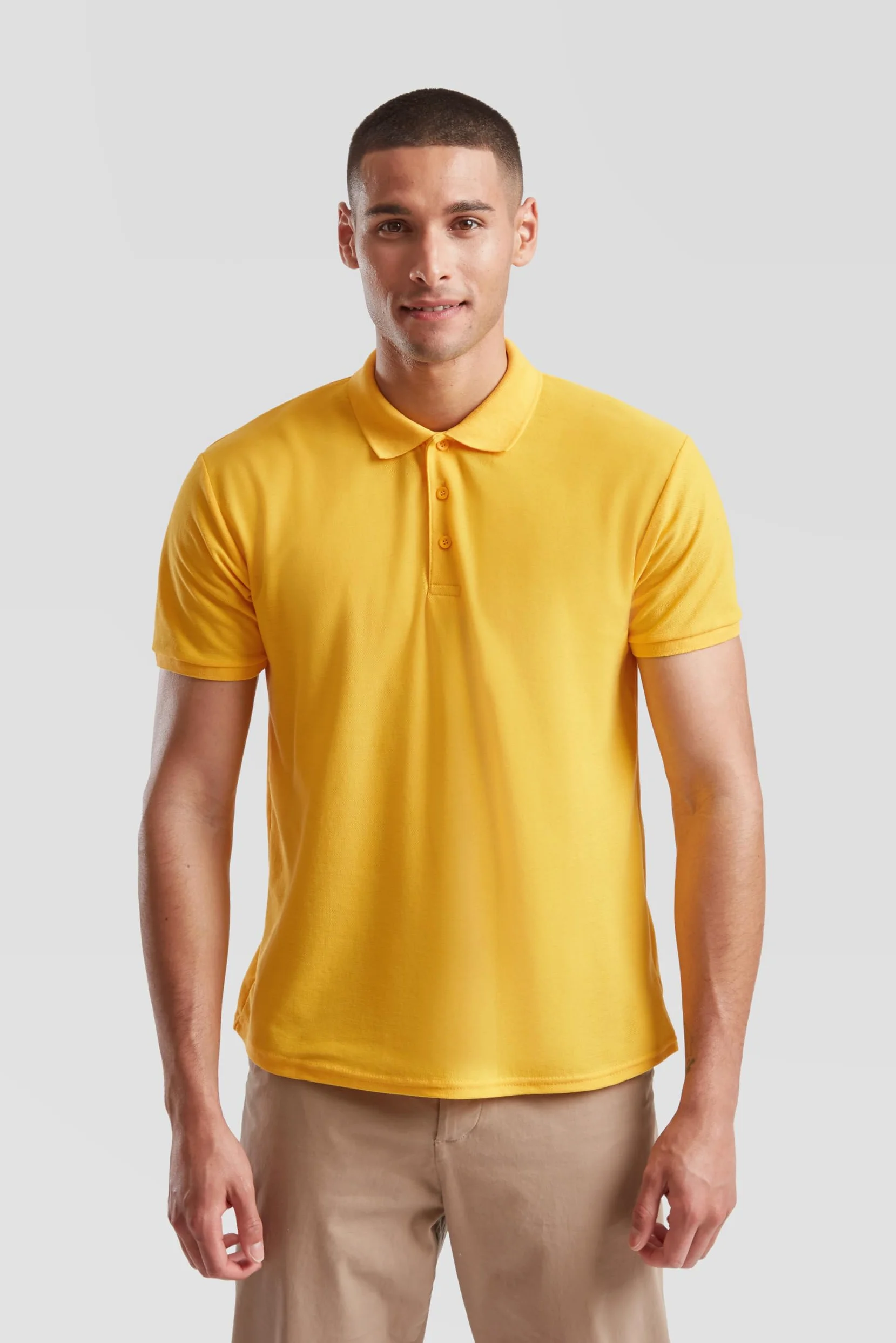 Fruit of the Loom 3 Pack 65/35 Polo | Polo de fácil cuidado hecho de poliéster y algodón reciclado + bolsa de tela MyShirt gratis