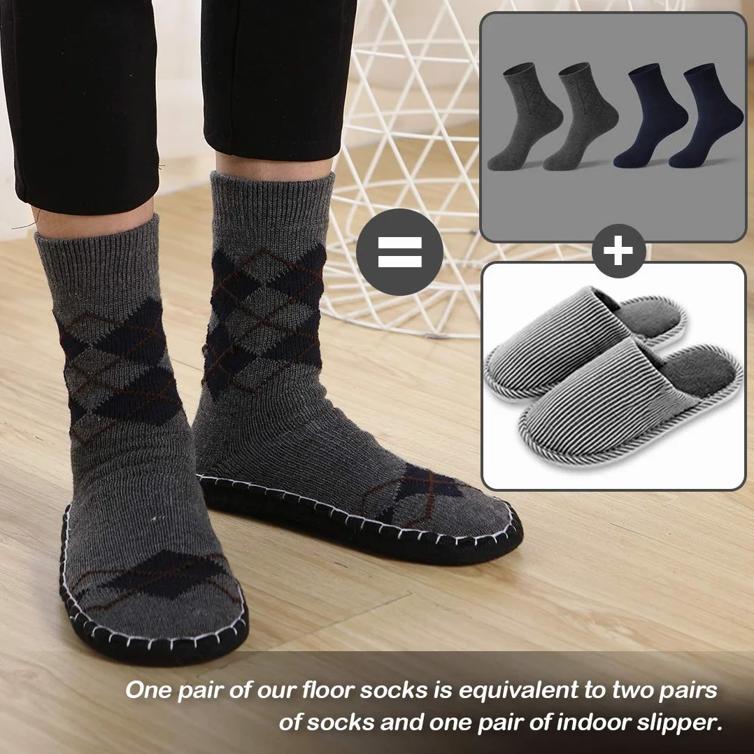 Calcetines antideslizantes de punto para hombre Vihir