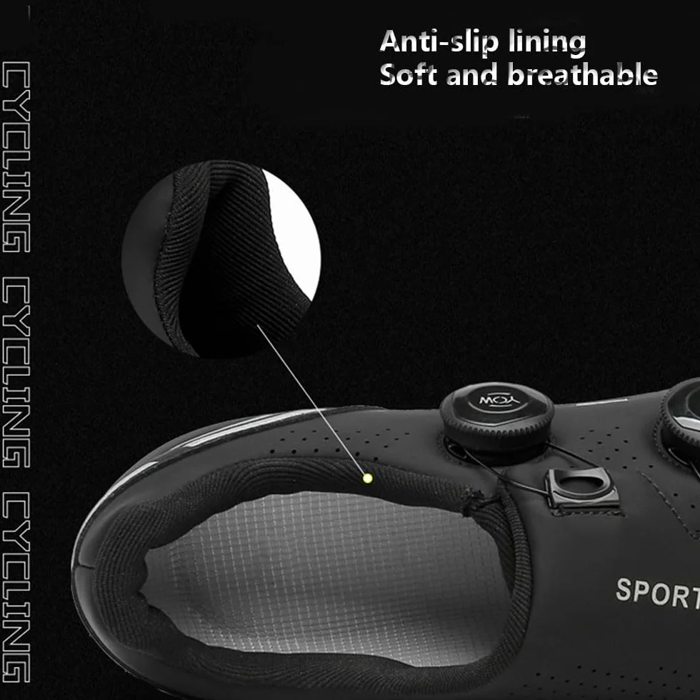 Zapatilla de Ciclismo Hombre Mujer, Zapatillas Carretera MTB Compatibles SPD Lock System