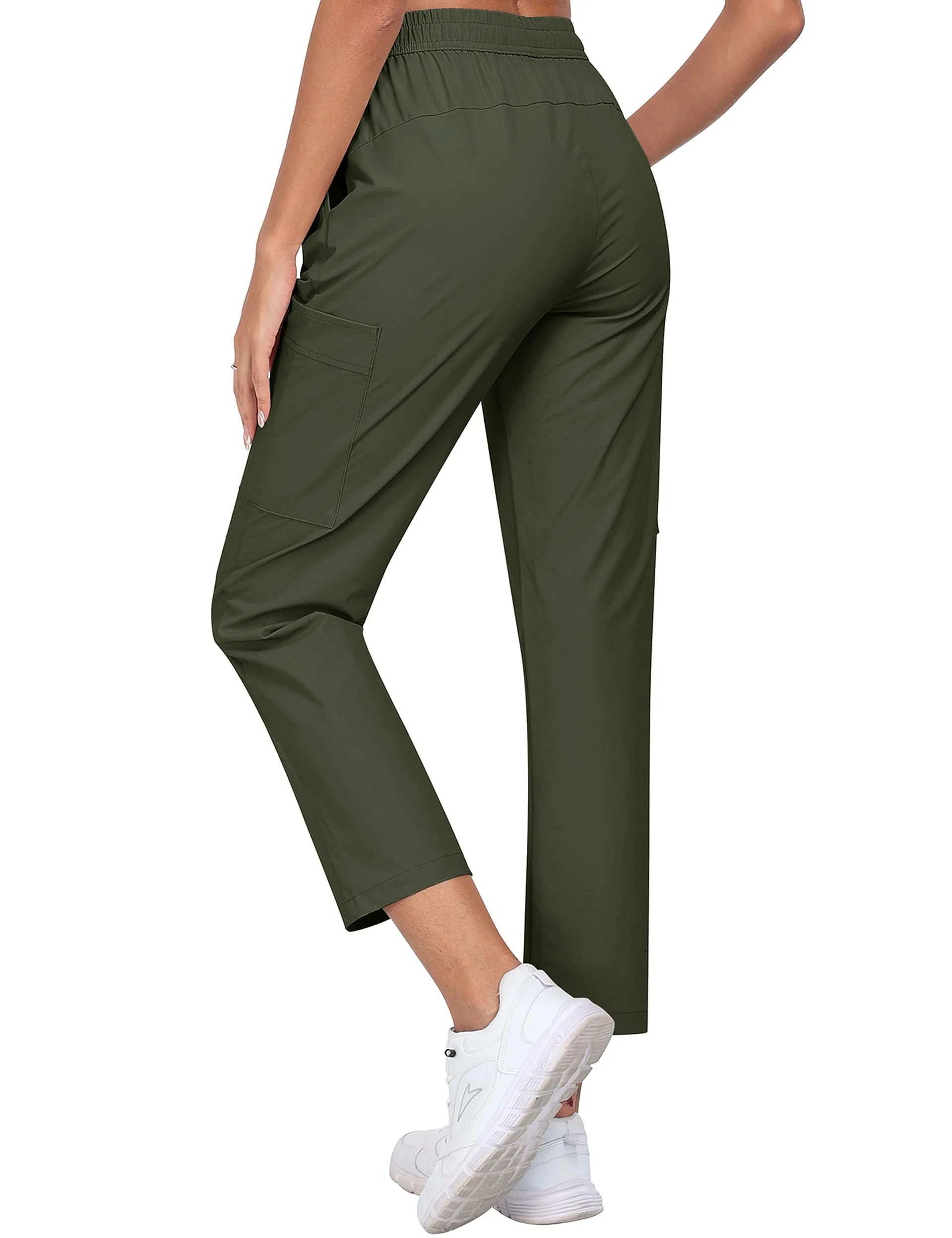 MoFiz Pantalones Cargo Mujer Ligeros Elasticos Trekking Pants de Trabajo Impermeable con Bolsillos Pantalones