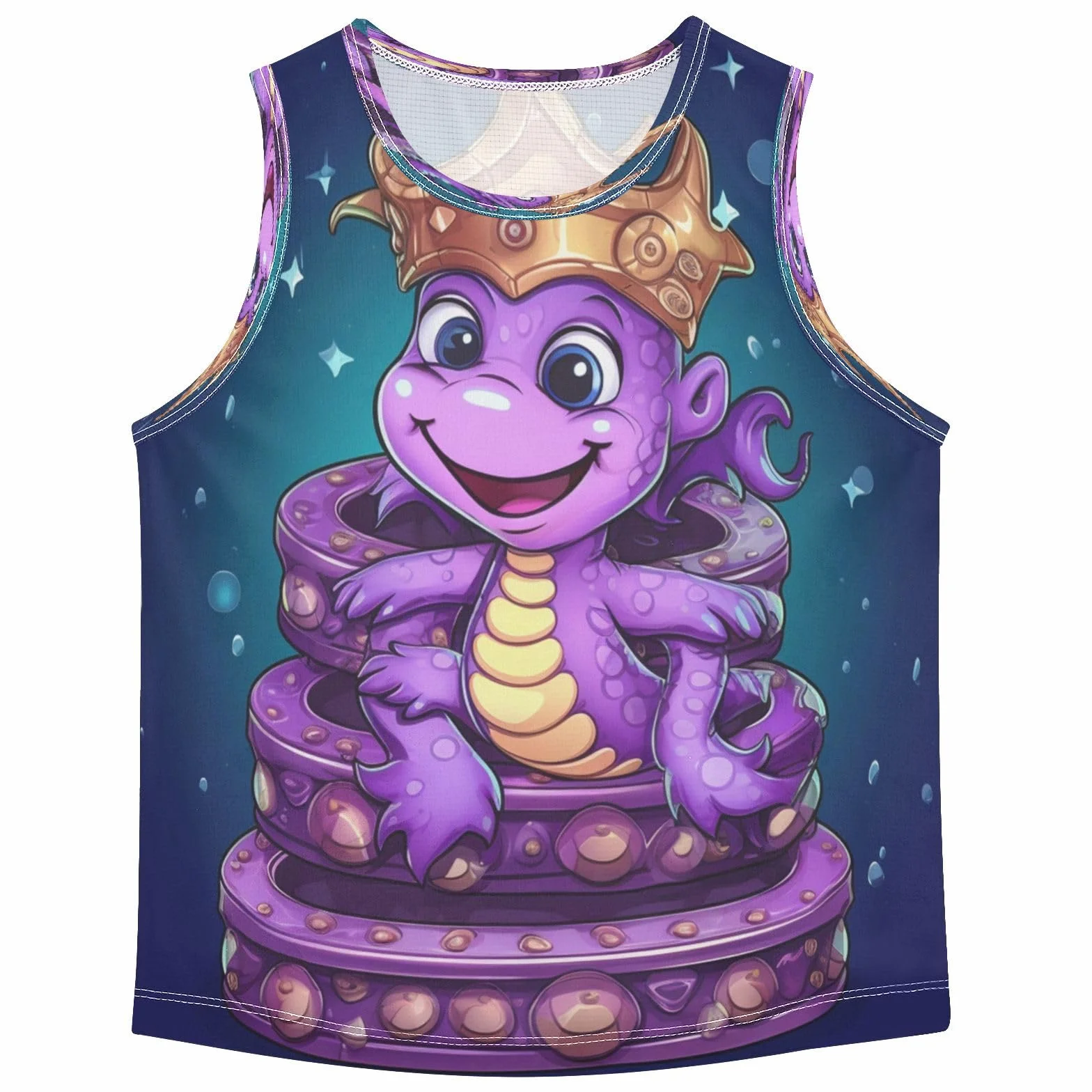 Lindo Doodle Animal Caballito De Mar Camisetas Sin Mangas Tipo Tank Top para Niños Jóvenes Ideales para Actividades Deportivas