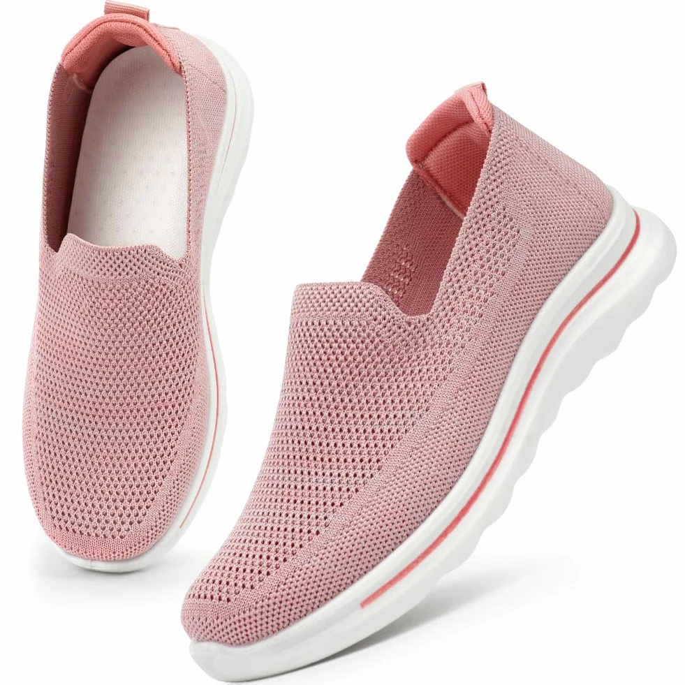 OFFCUP Zapatillas Sin Cordones para Mujer Ortopédicas Transpirables Rosado 38EU