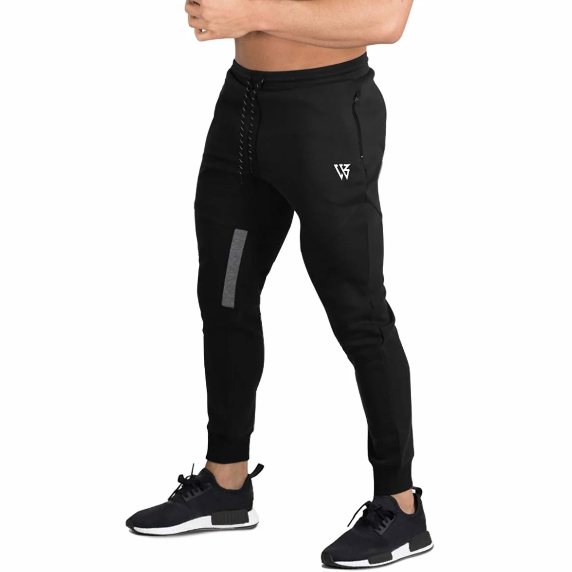 ZENWILL Cremallera Gym Jogger Pantalon Deporte Malla Transpirable Fitness Hombre