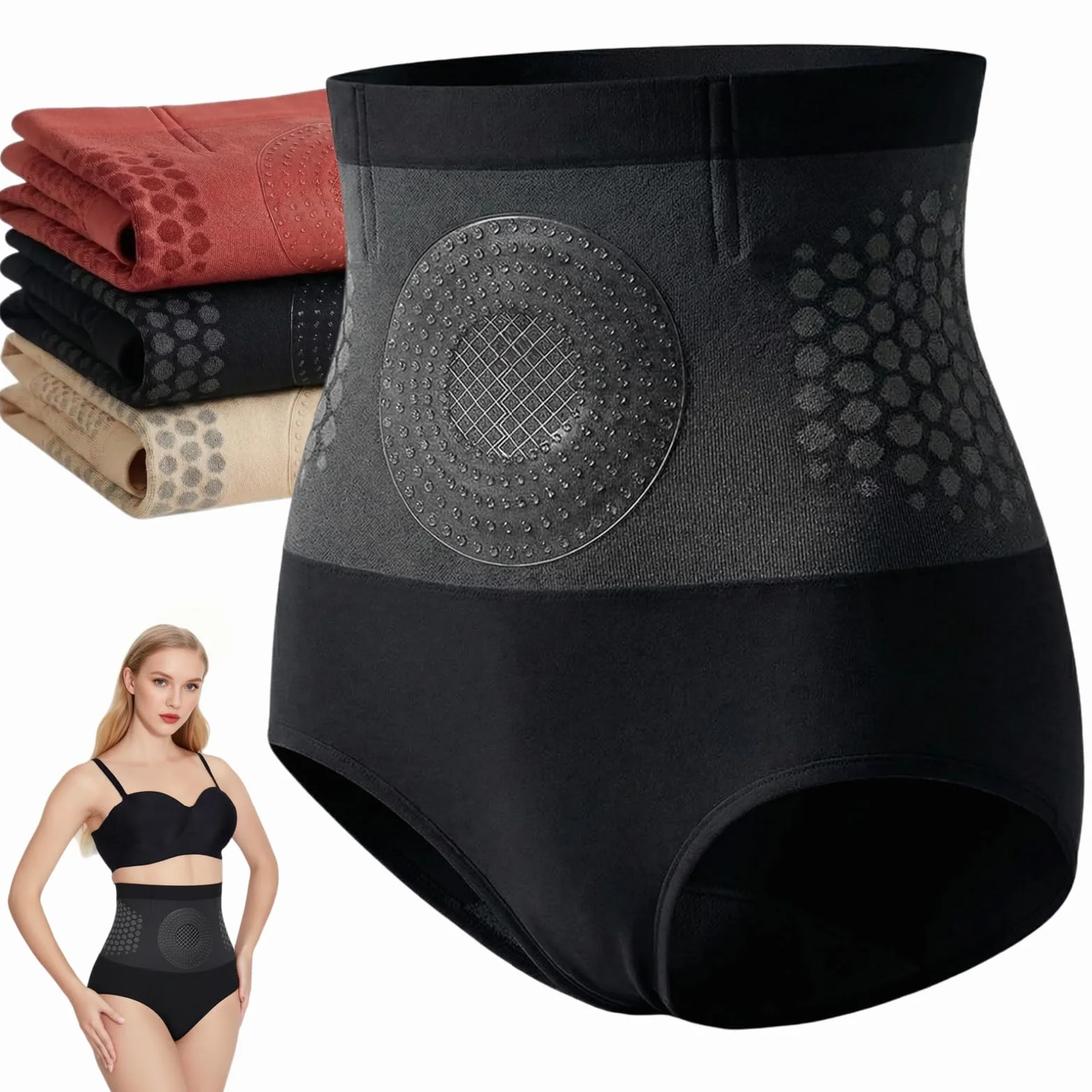 Pantalones Cortos Termogénicos Moldeadores 4-En-1 Control de Barriga Cintura Alta para Mujer