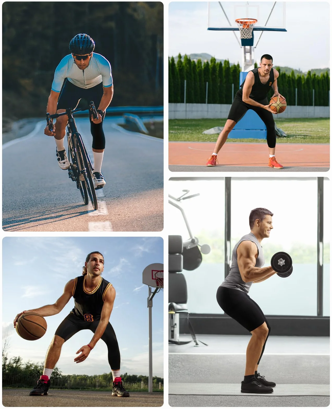 Pantalones de compresión para hombre Niksa 3/4 transpirables multideporte