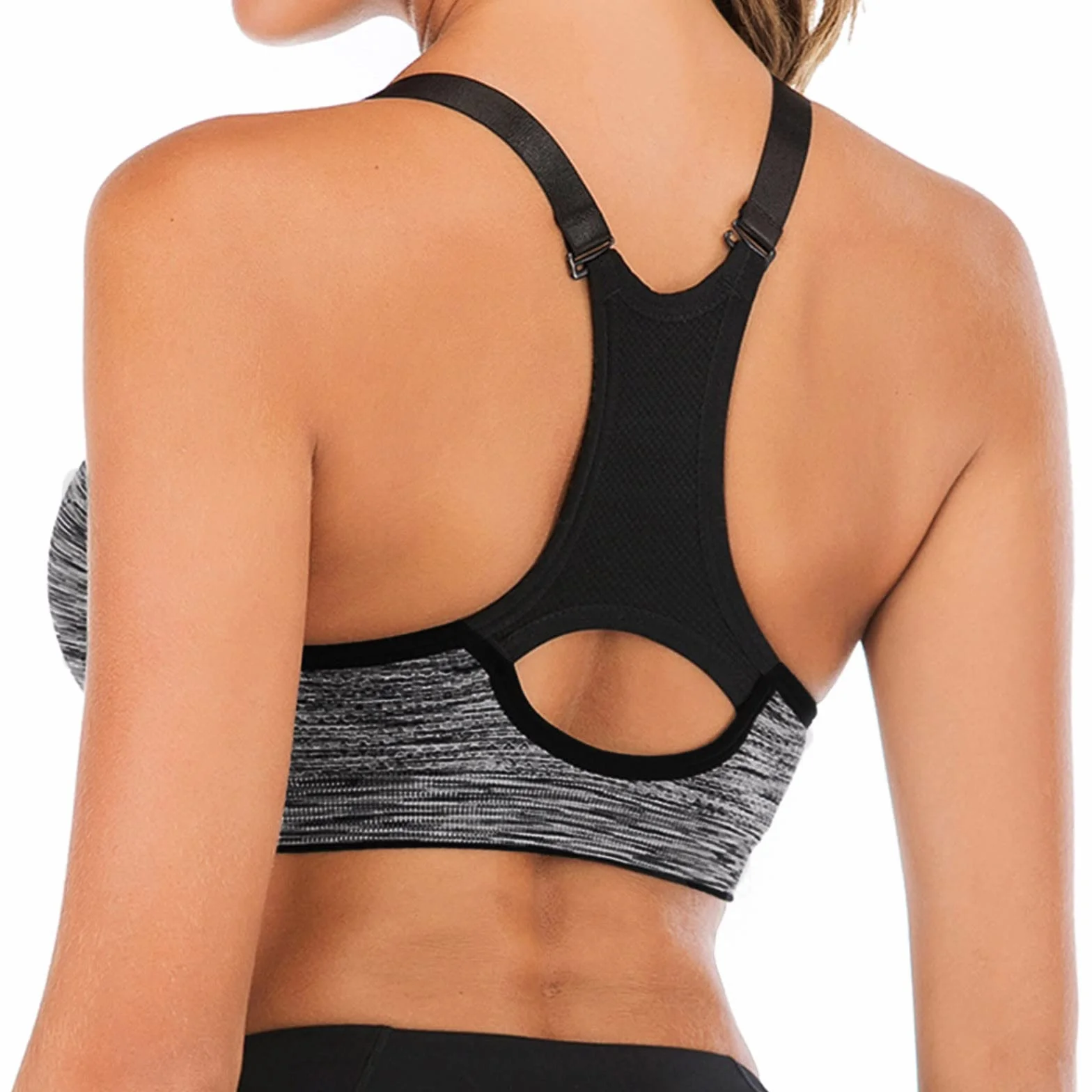 Sujetador Sin Aros Push Up para Mujer Deportivo Sin Costuras Yoga Correr Gimnasio Paquete de 2