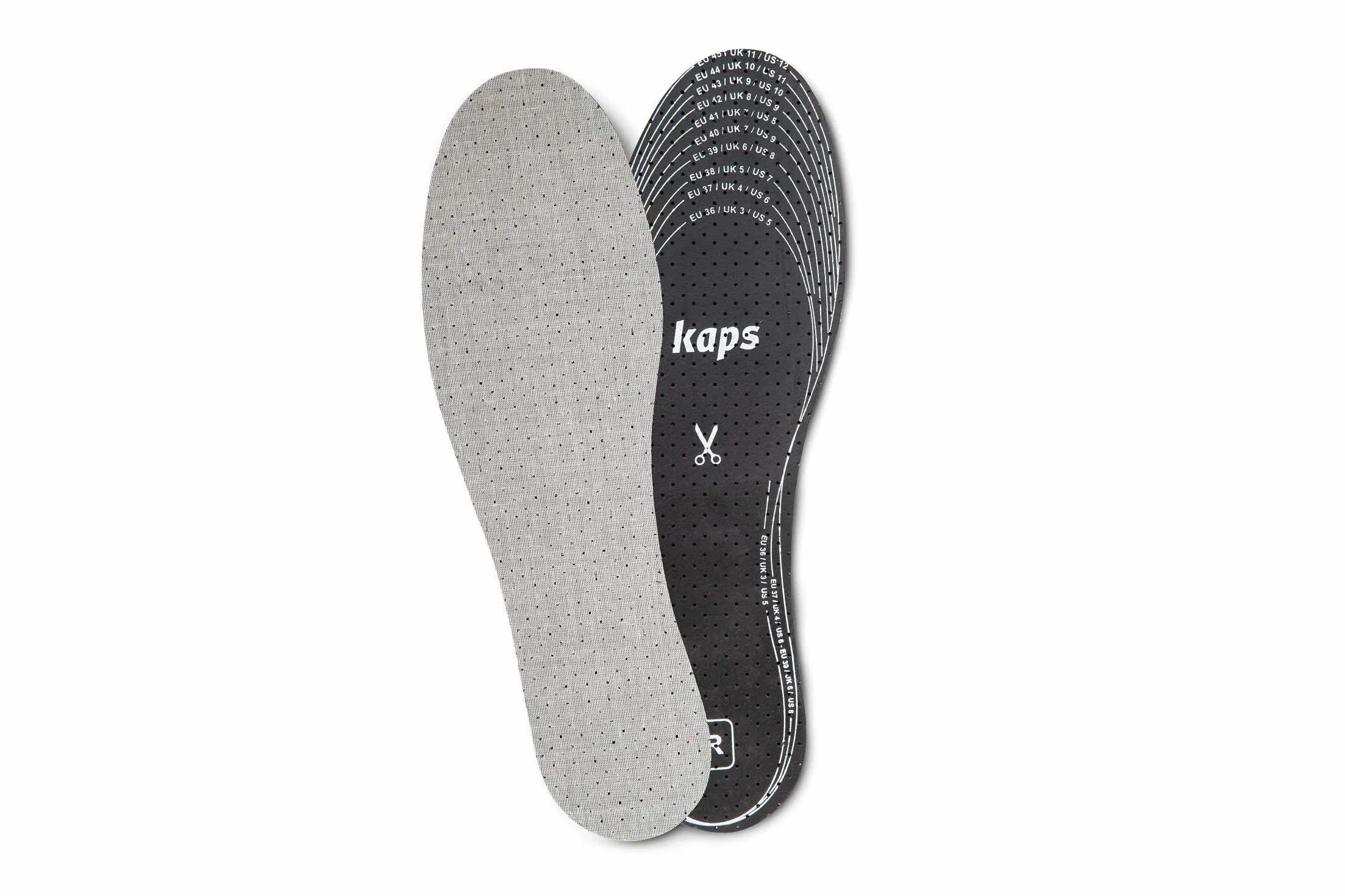 Kaps Paquete de 6 Pares Plantillas Anti-Olor Carbón Vegetal Insertos Zapatos Odour Stop Corte Medida