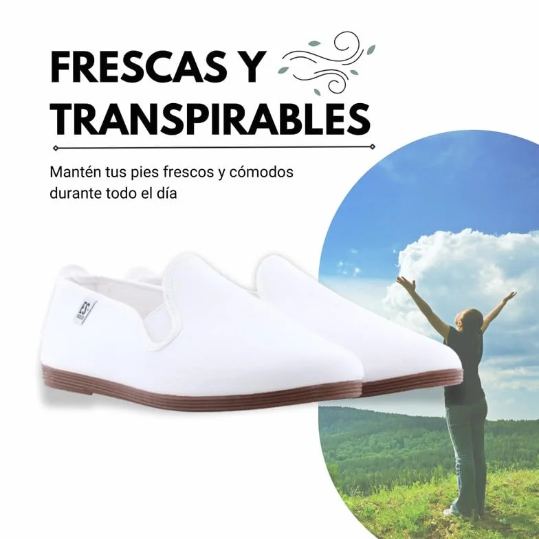 Zapatillas de lona Kung-Fu Escoolers E55 35 Blanco