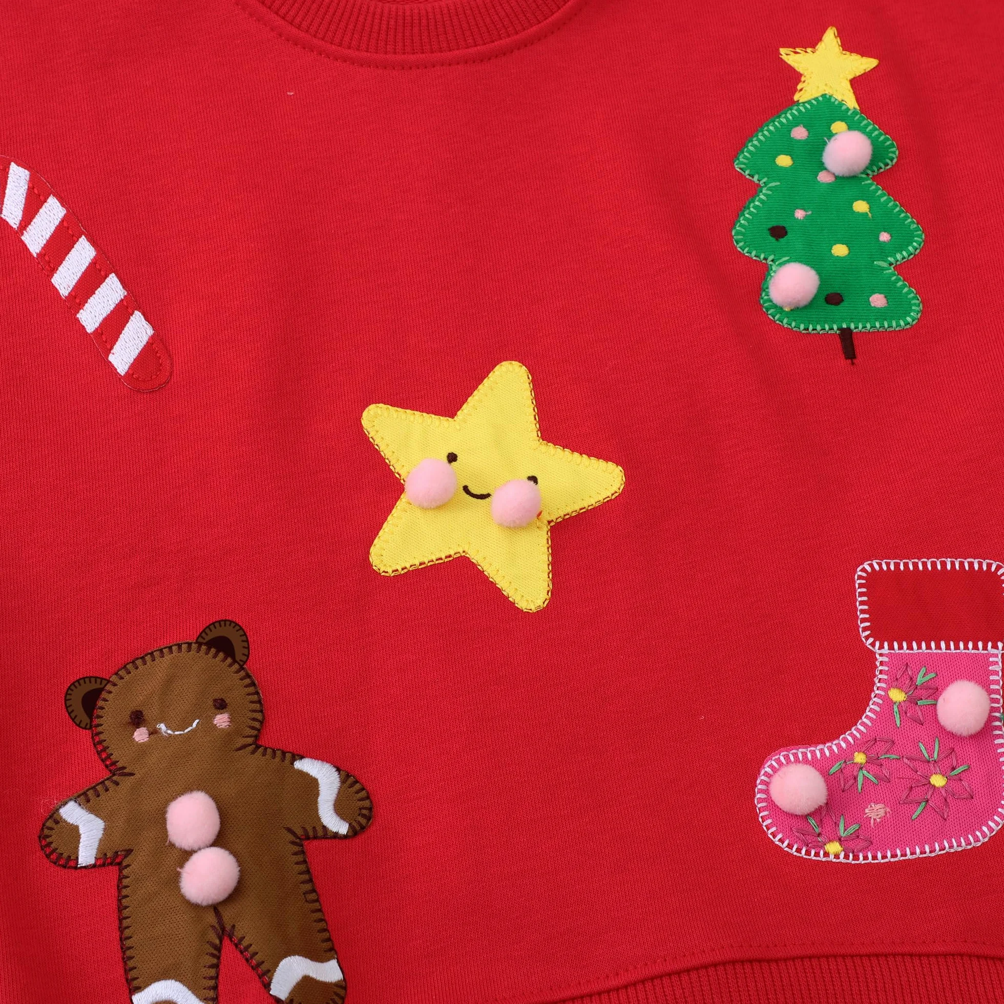 Sudadera Niña Algodón Manga Larga Cuello Redondo Caballo Conejito Dibujos 2-7 años