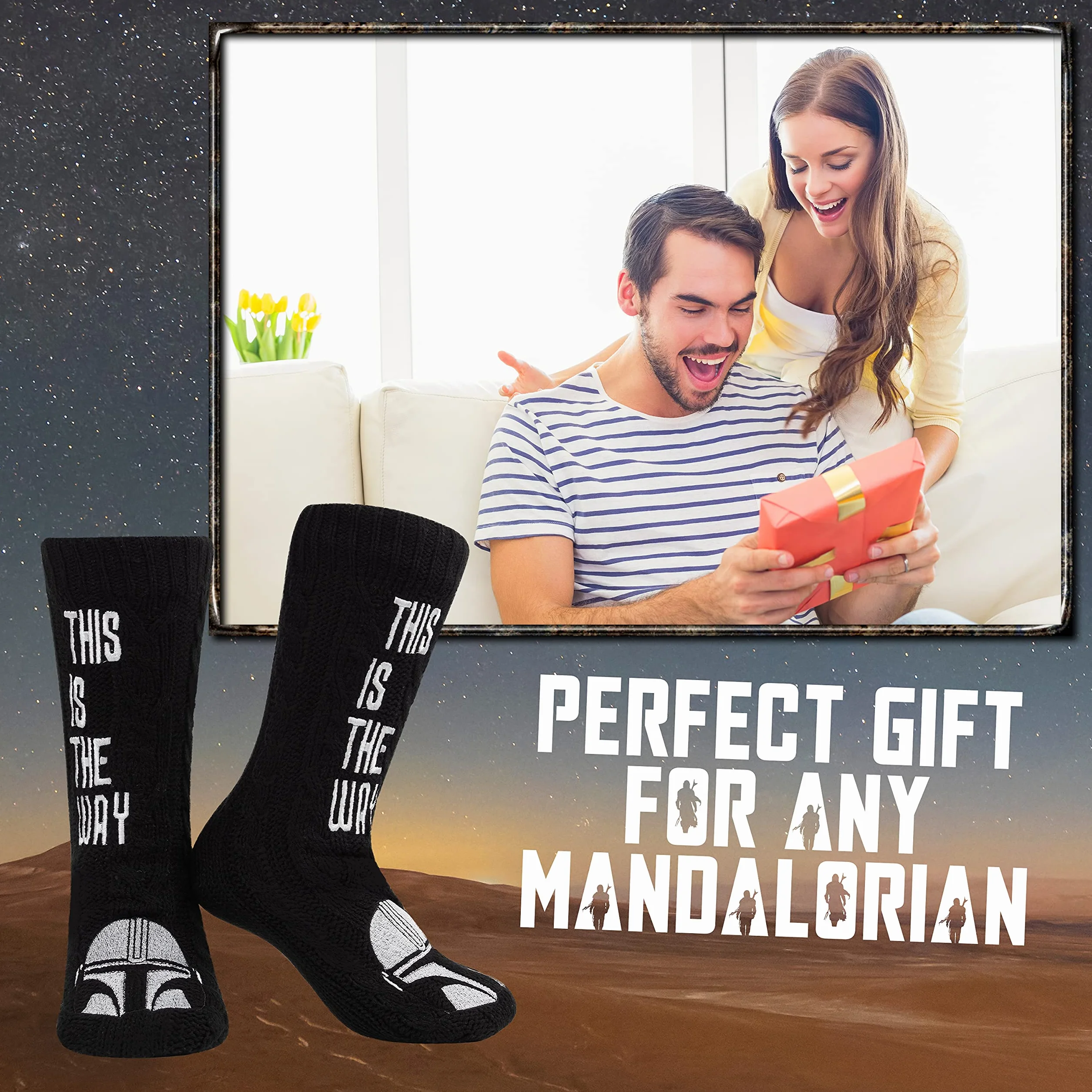 Disney The Mandalorian Calcetines Hombre Antideslizantes Baby Yoda Andar por Casa