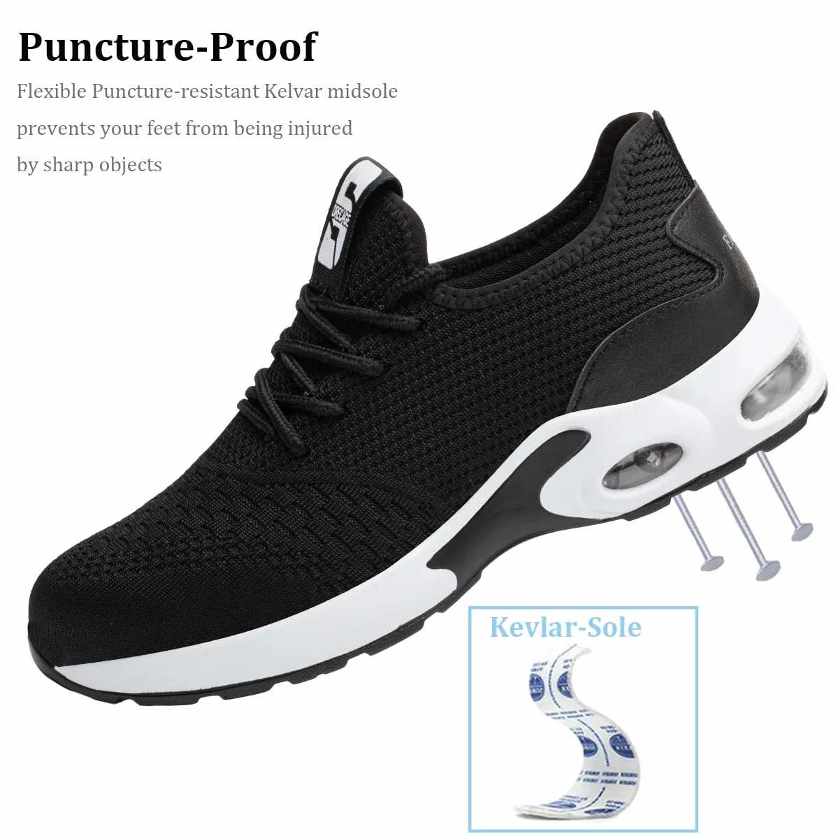 Zapatos de Seguridad con Punta de Acero Ligeros y Cómodos para Hombre Mujer