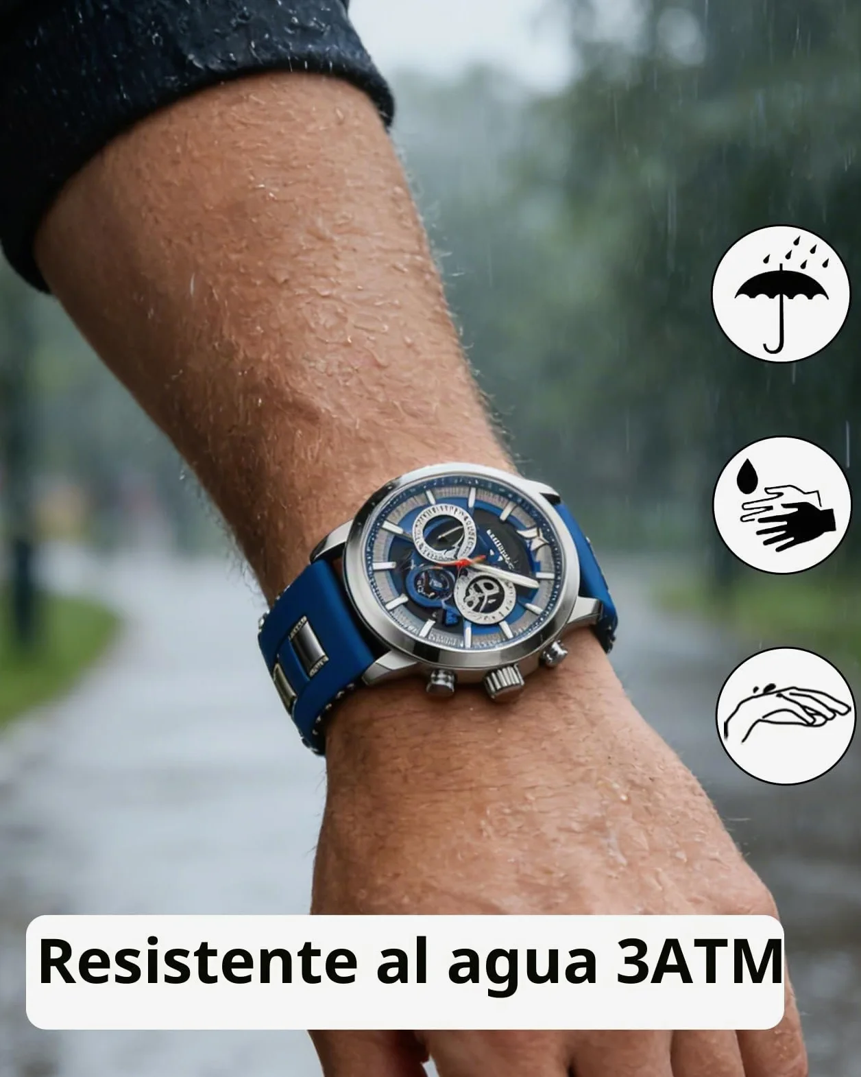 MEGALITH Reloj Hombre Grande Deportivo: Impermeable Analógico Cronografo Relojes con Fecha Luminosa - Regalo Aniversario Cumpleaños para Moda Hombres