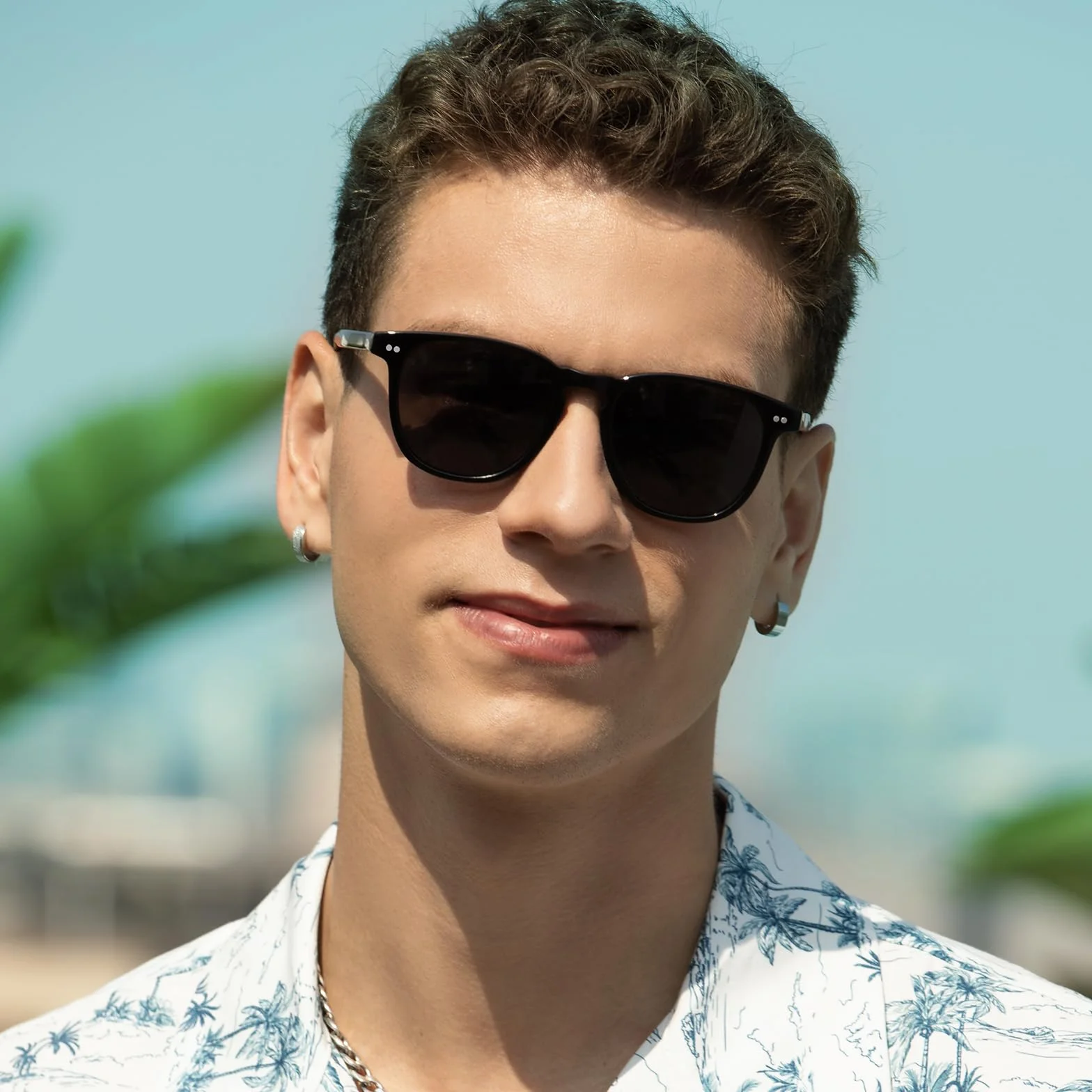 CARFIA Retro Square Gafas de sol Hombre Polarizadas 100% de Protección UV para la Conducción de Viajes